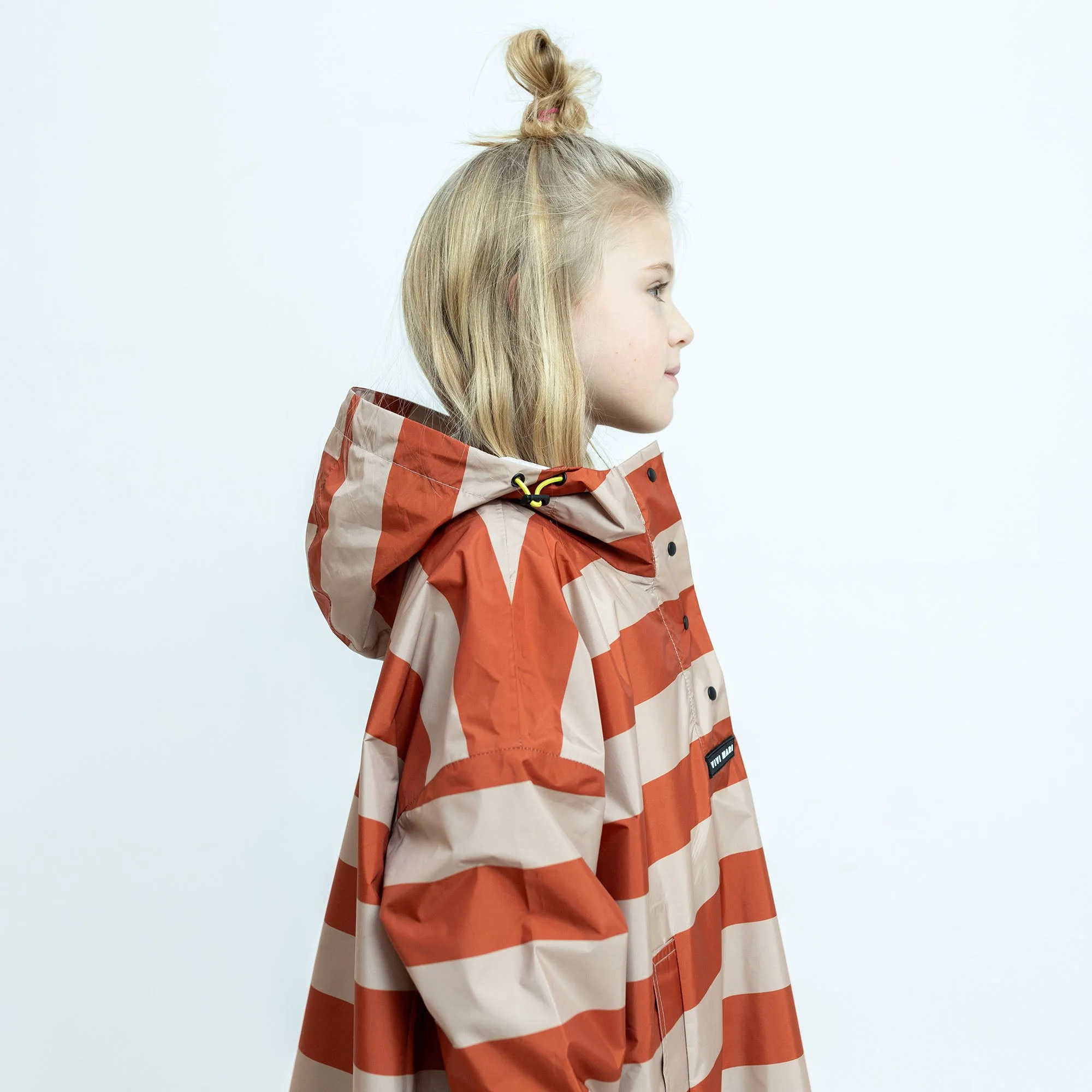 Kids Raincoat bold stripes cinnamon/latte - Image 10