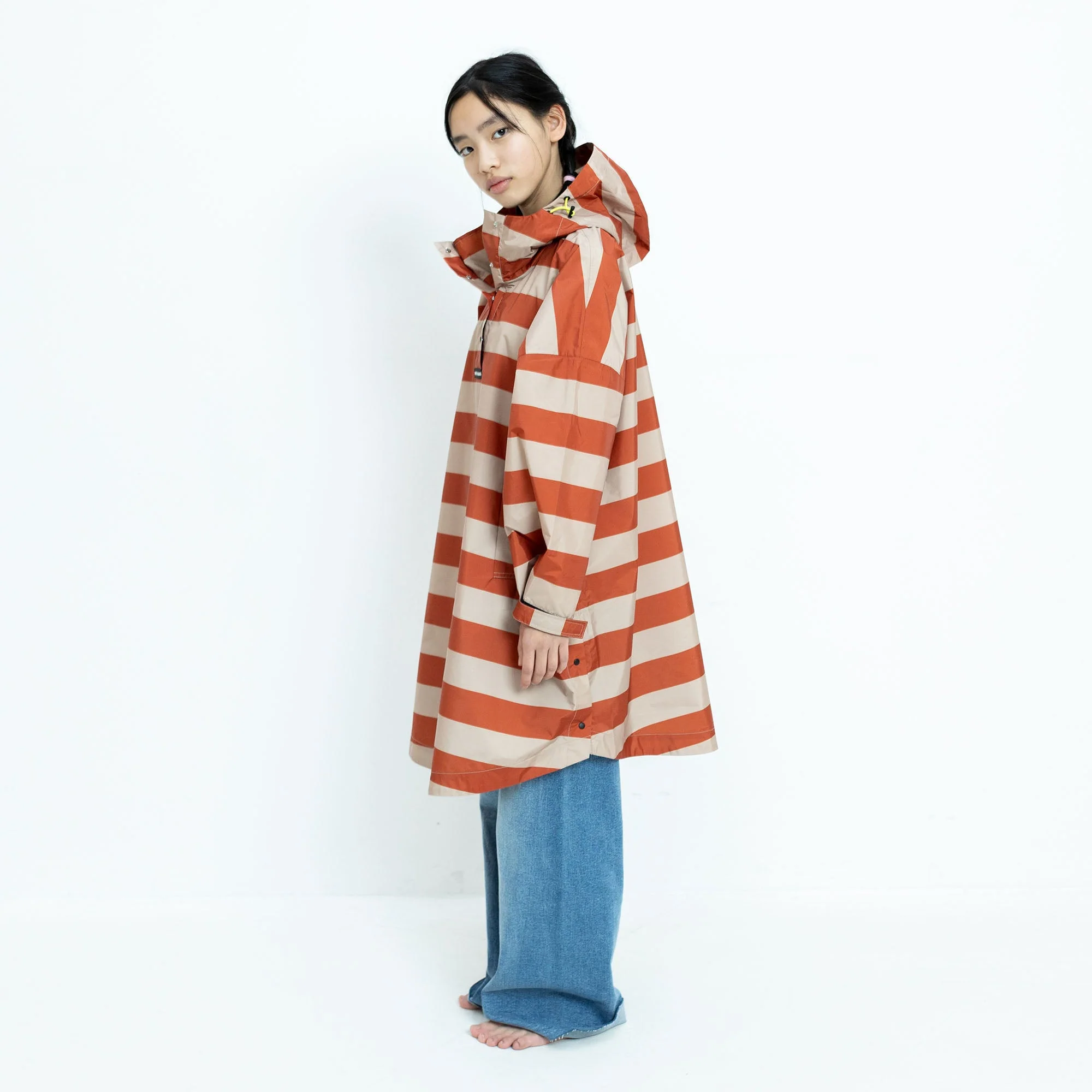 Kids Raincoat bold stripes cinnamon/latte - Image 11