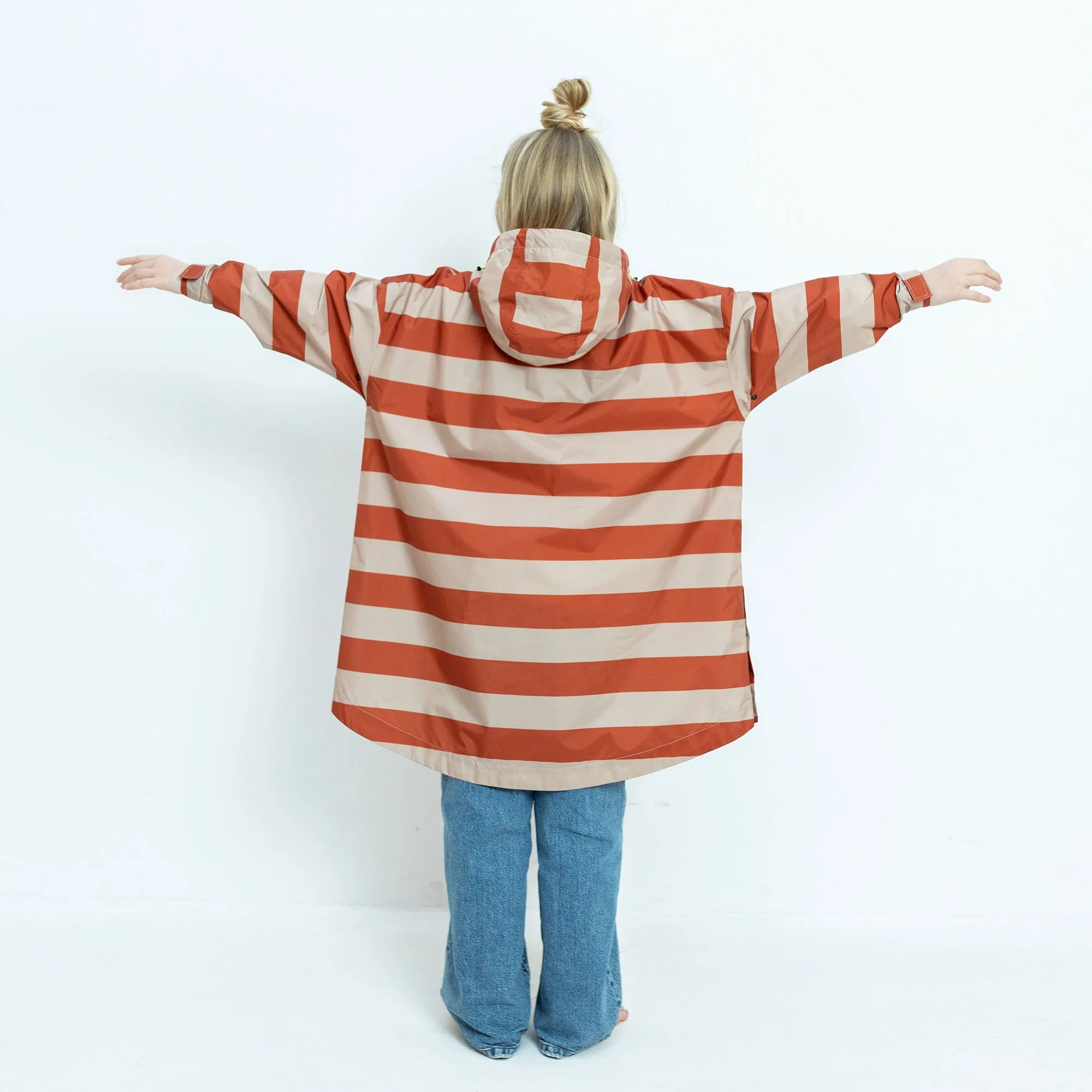 Kids Raincoat bold stripes cinnamon/latte - Image 15