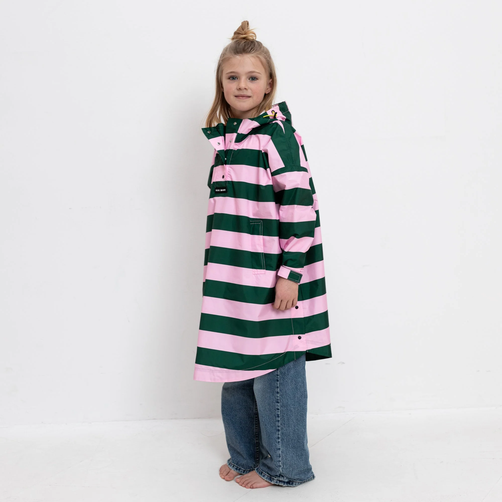 Kids Raincoat bold stripes green/rosé - Image 13