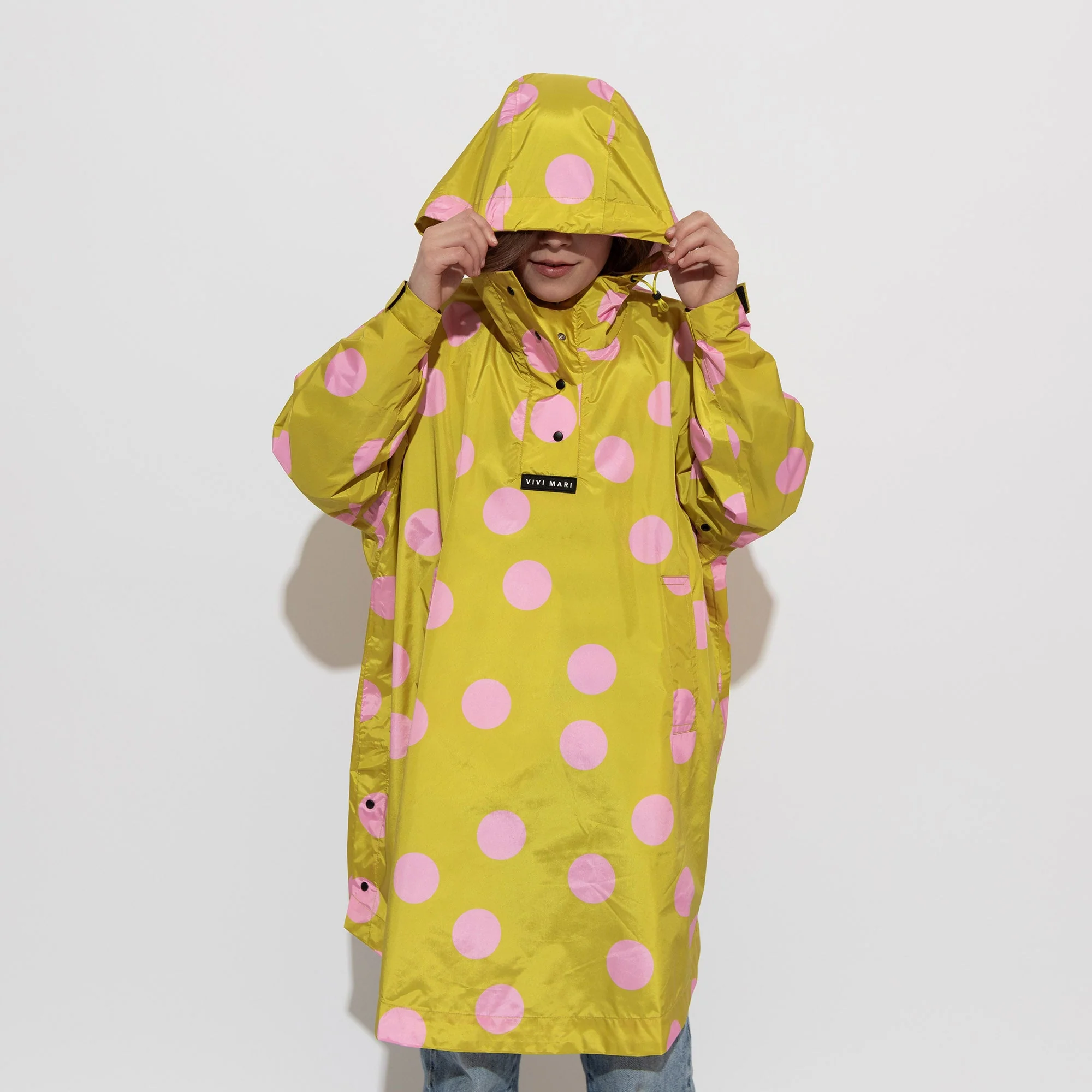 Kids Raincoat dots citrus/rosé - Image 5