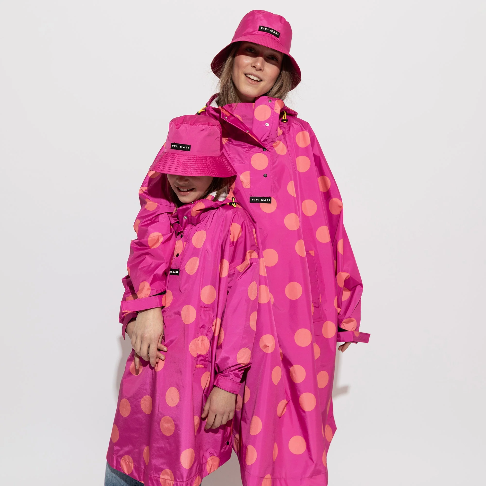 Kids Raincoat dots magenta/peach - Image 10