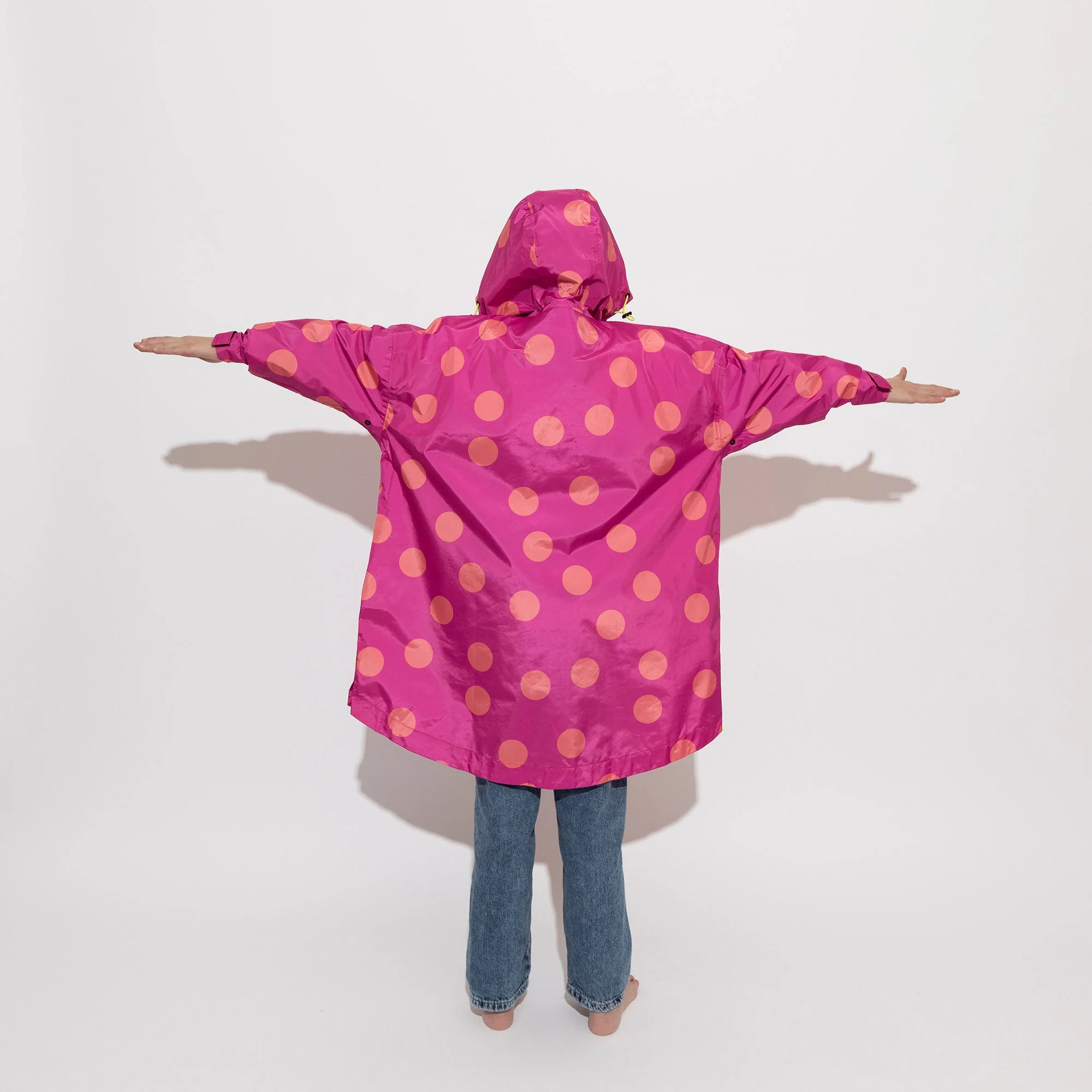 Kids Raincoat dots magenta/peach - Image 5