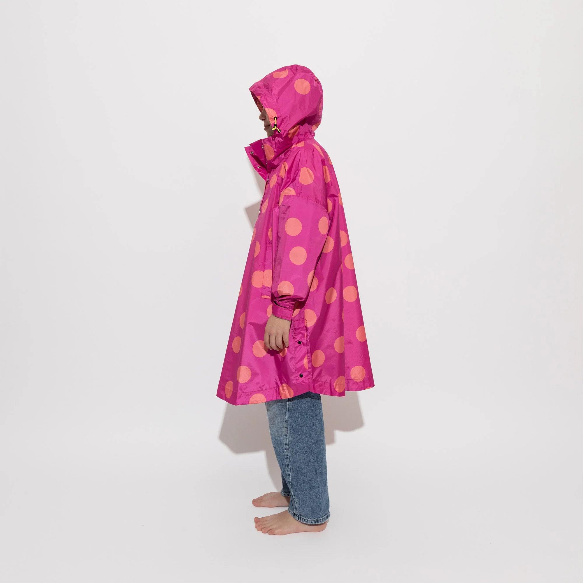 Kids Raincoat dots magenta/peach - Image 9