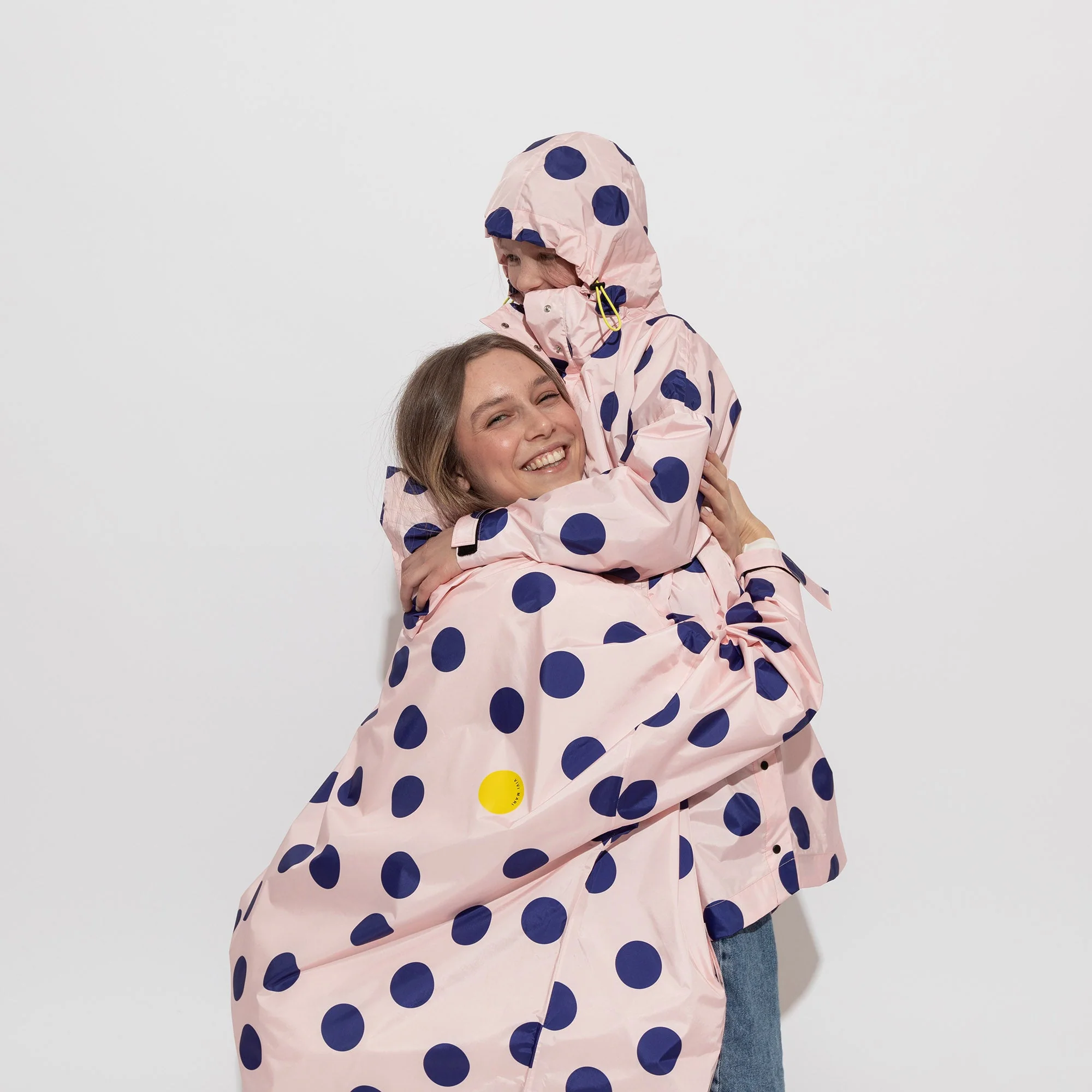 Kids Raincoat dots powder/blue - Image 9