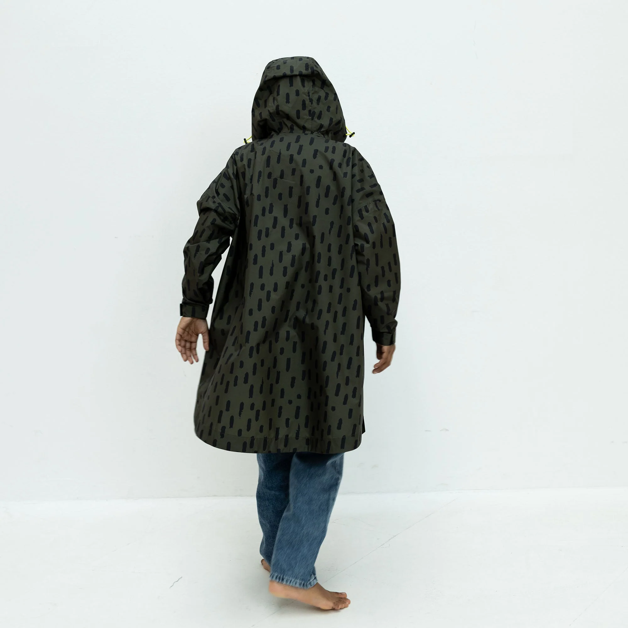Kids Raincoat drops olive/black - Image 11
