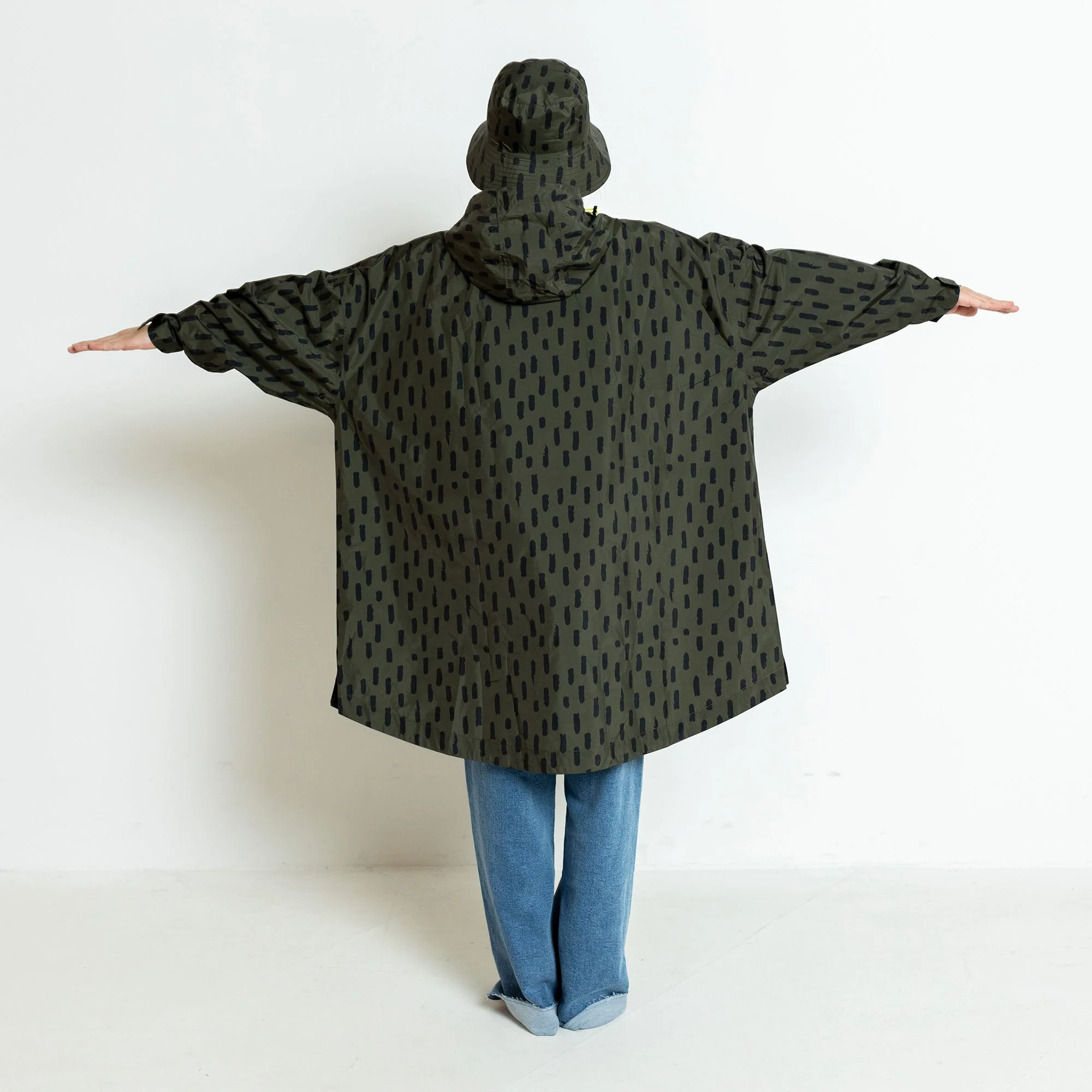 Kids Raincoat drops olive/black - Image 21
