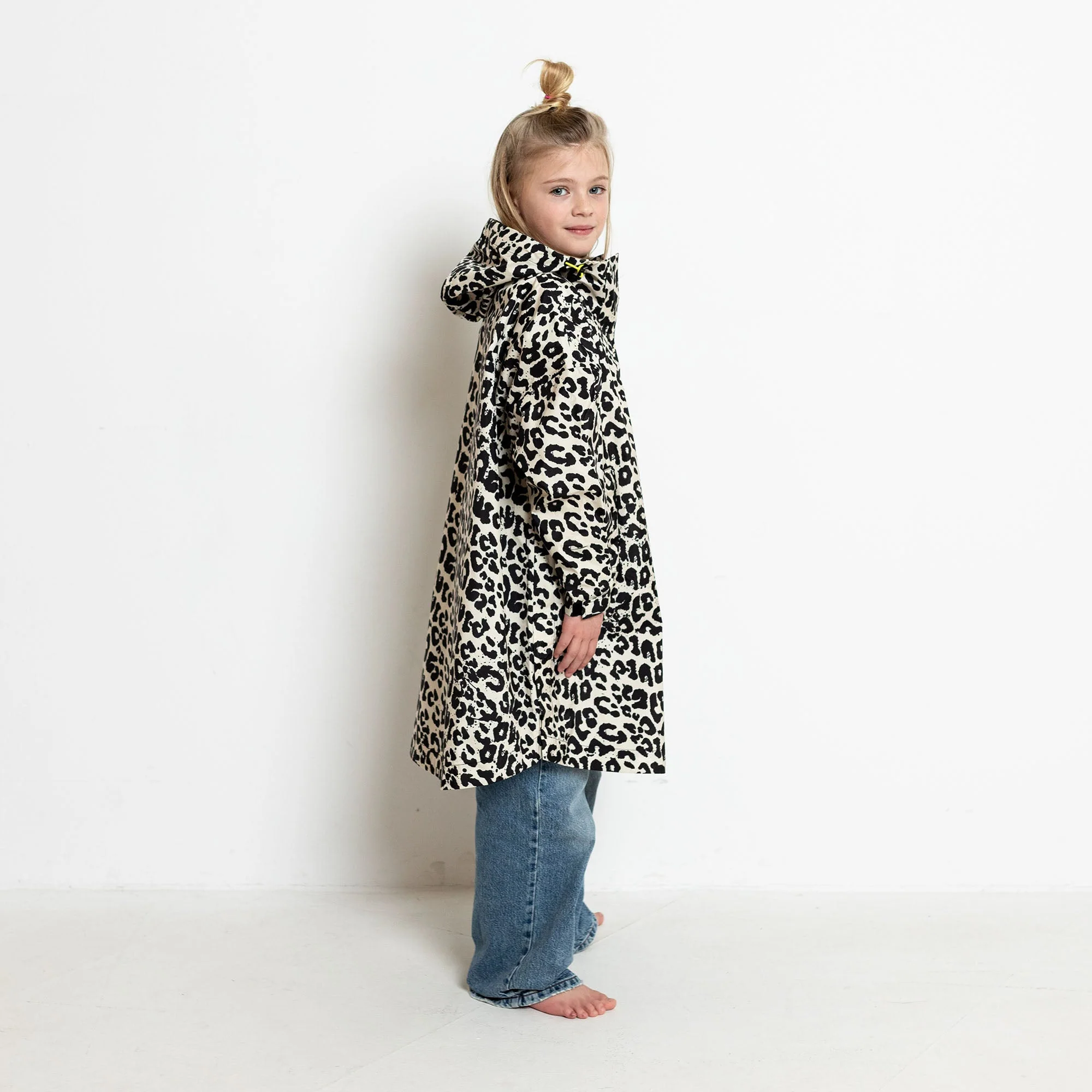 Kids Raincoat leo splashes black/sand - Image 3