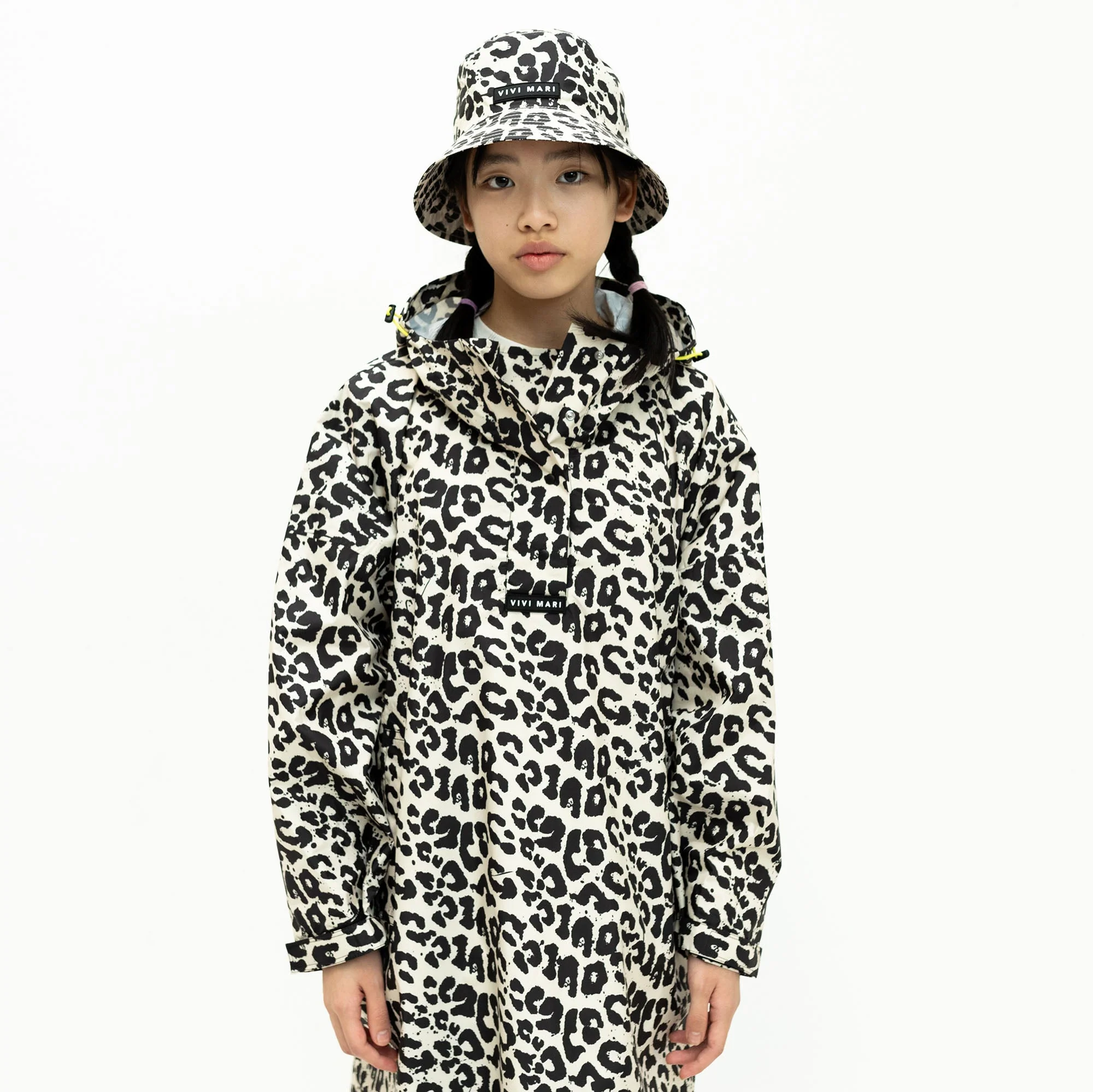 Kids Raincoat leo splashes black/sand - Image 5