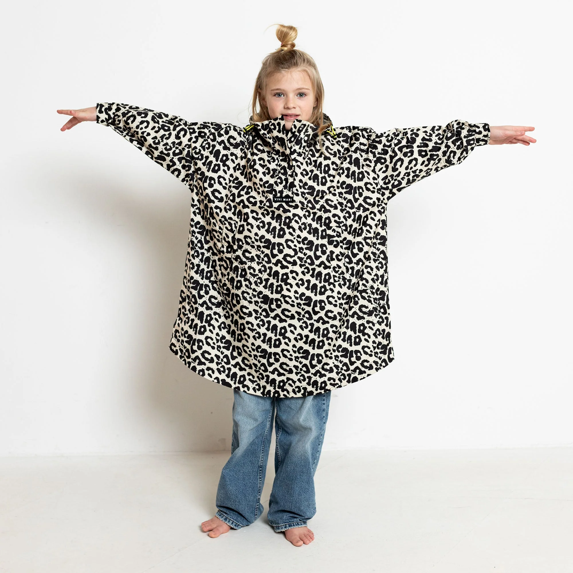 Kids Raincoat leo splashes black/sand - Image 6