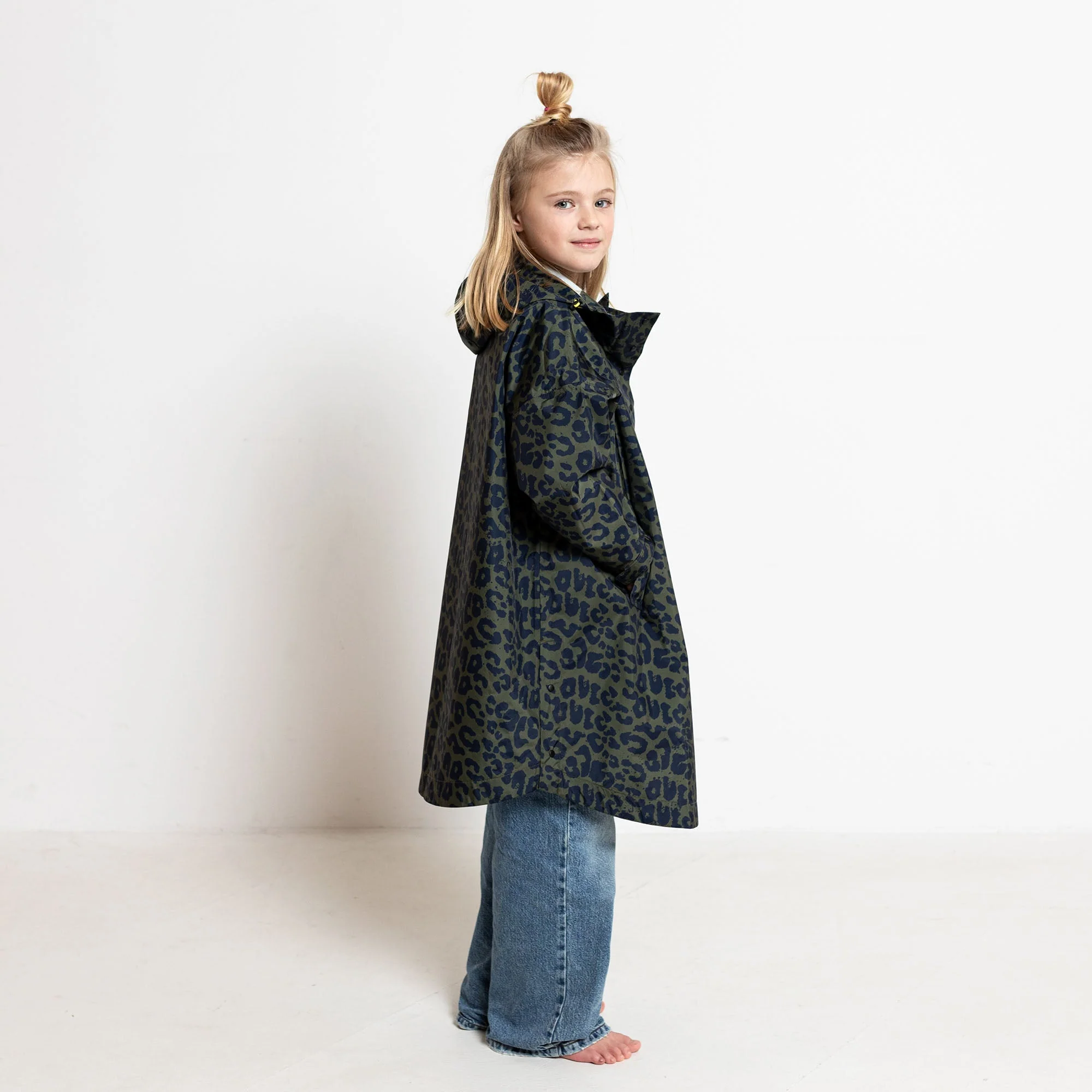 Kids Raincoat leo splashes navy/olive - Image 4