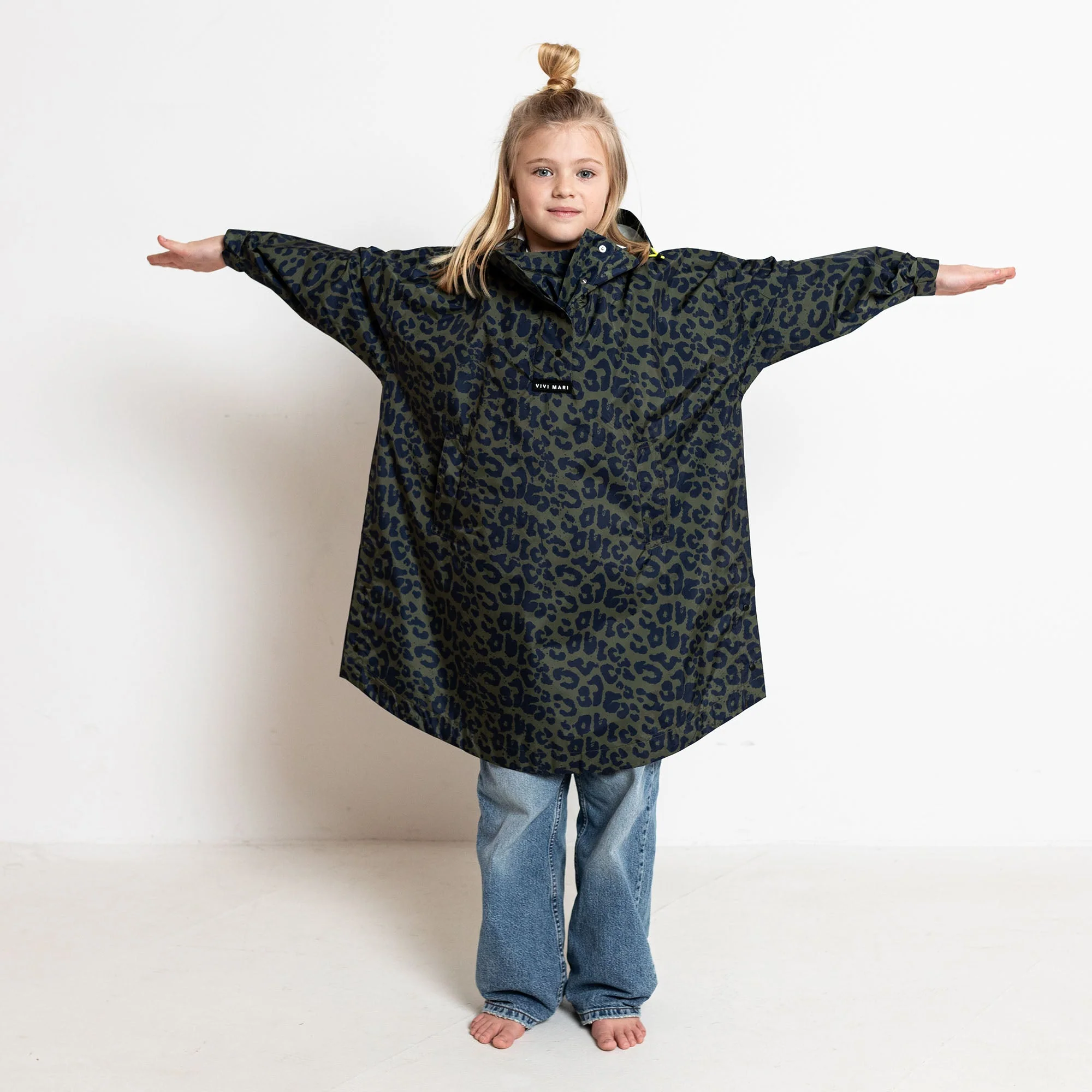 Kids Raincoat leo splashes navy/olive - Image 7
