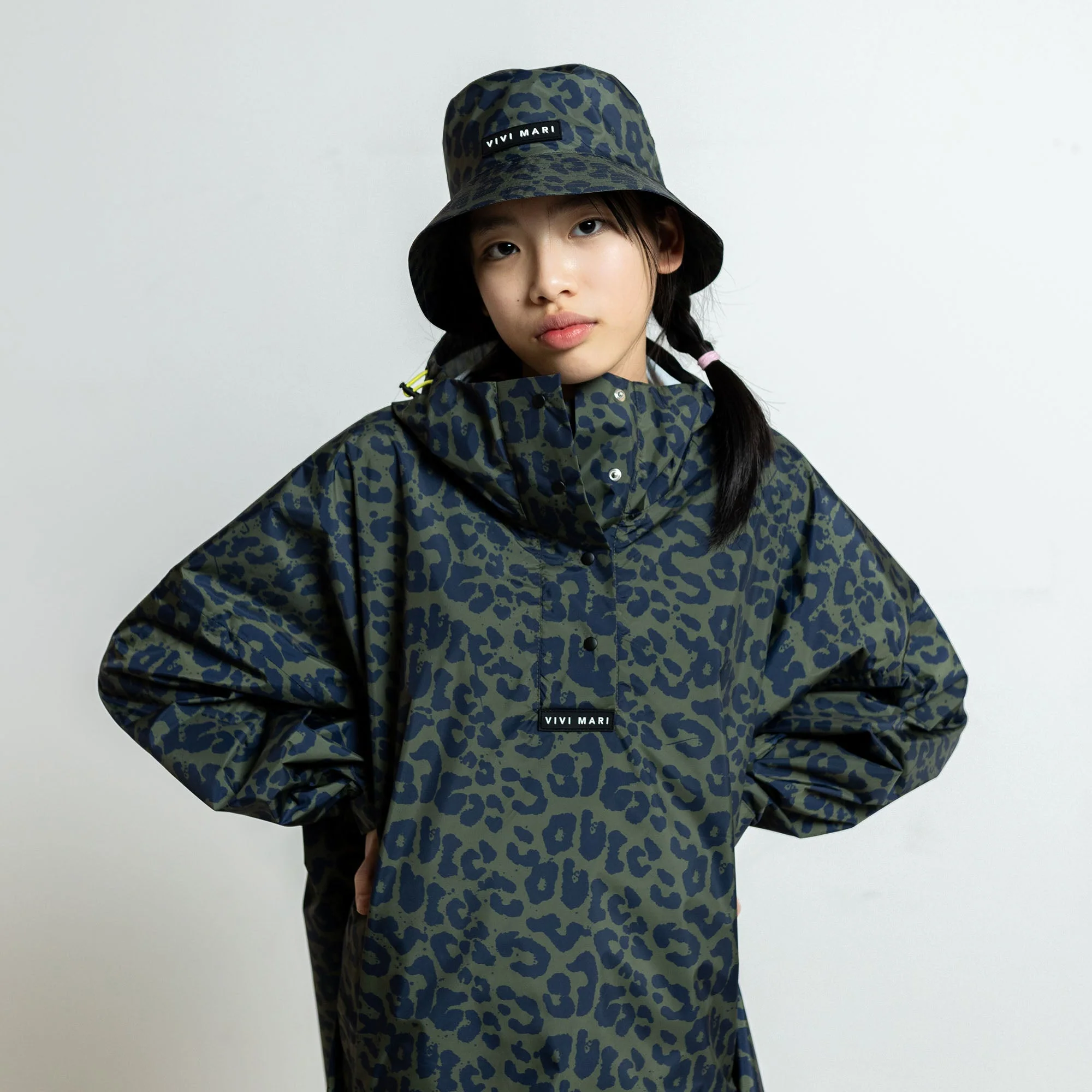 Kids Raincoat leo splashes navy/olive - Image 8