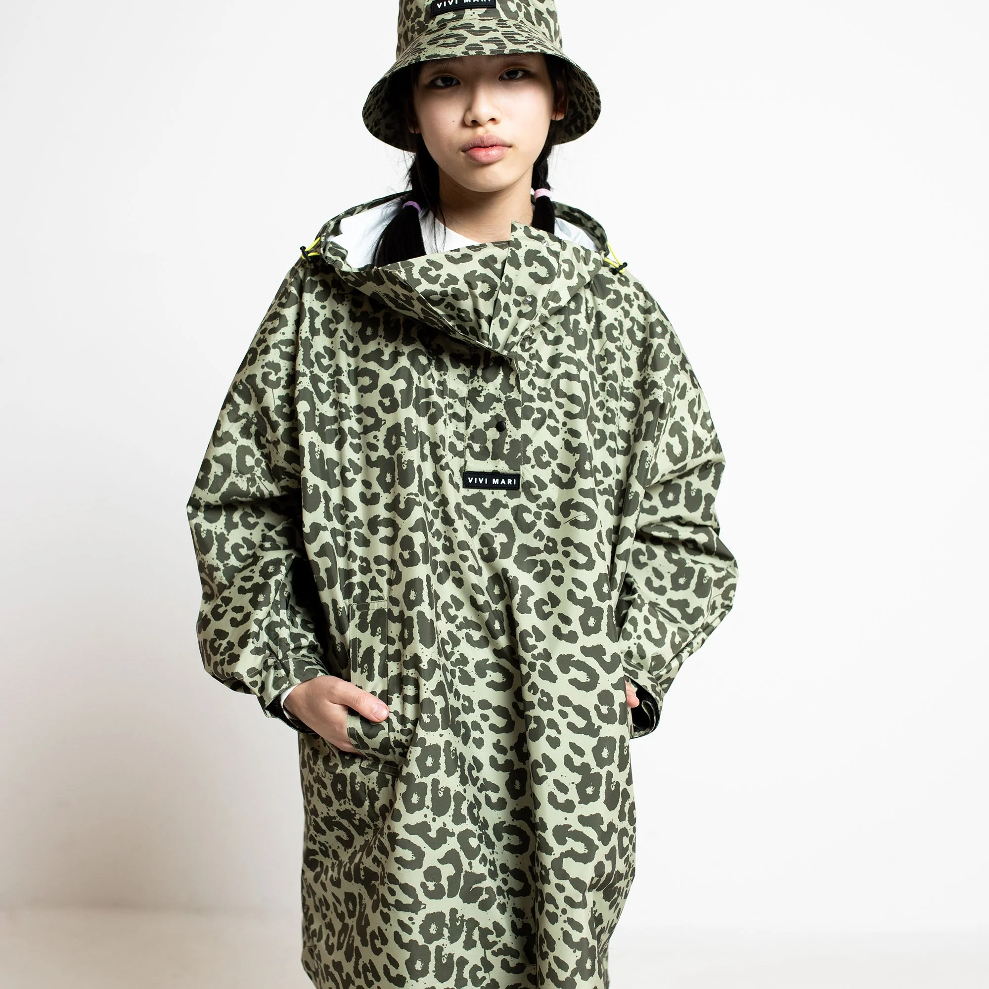 Kids Raincoat leo splashes olive/pale olive - Image 13
