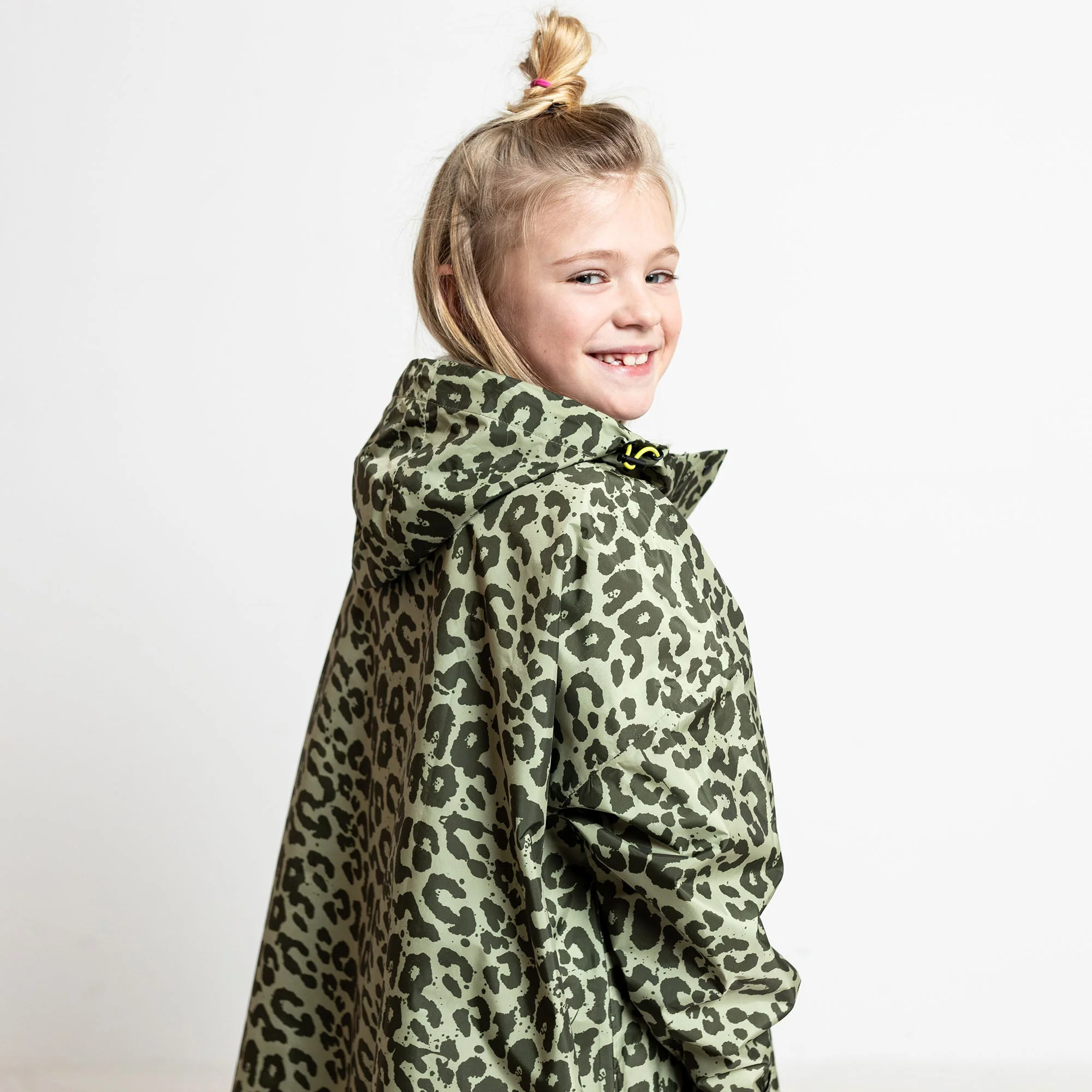 Kids Raincoat leo splashes olive/pale olive - Image 3