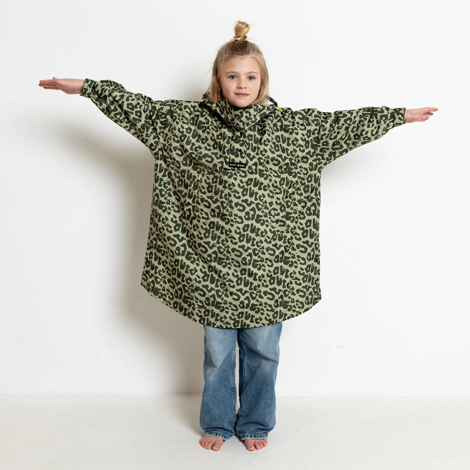 Kids Raincoat leo splashes olive/pale olive - Image 8