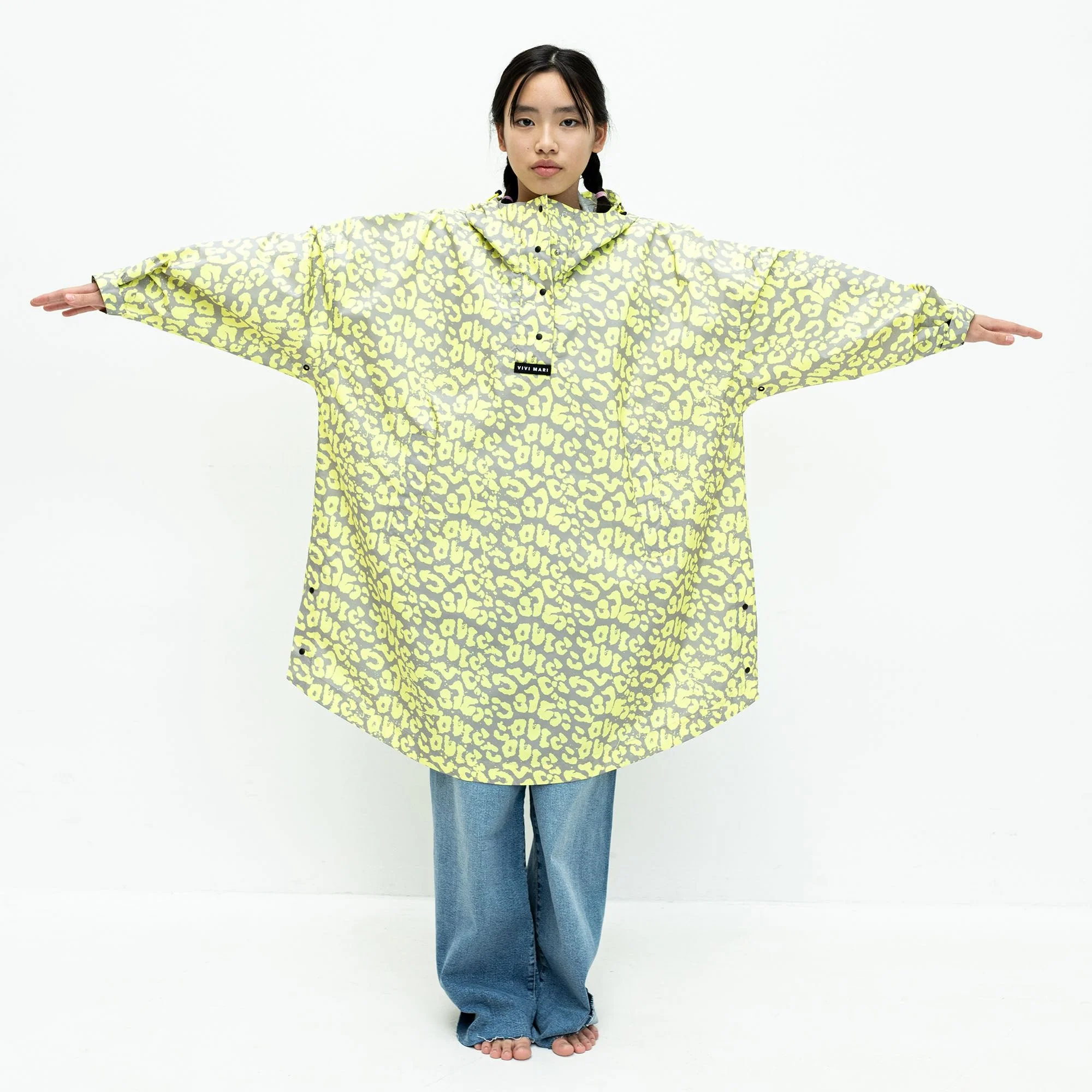 Kids Raincoat leo splashes yellow/grey - Image 6
