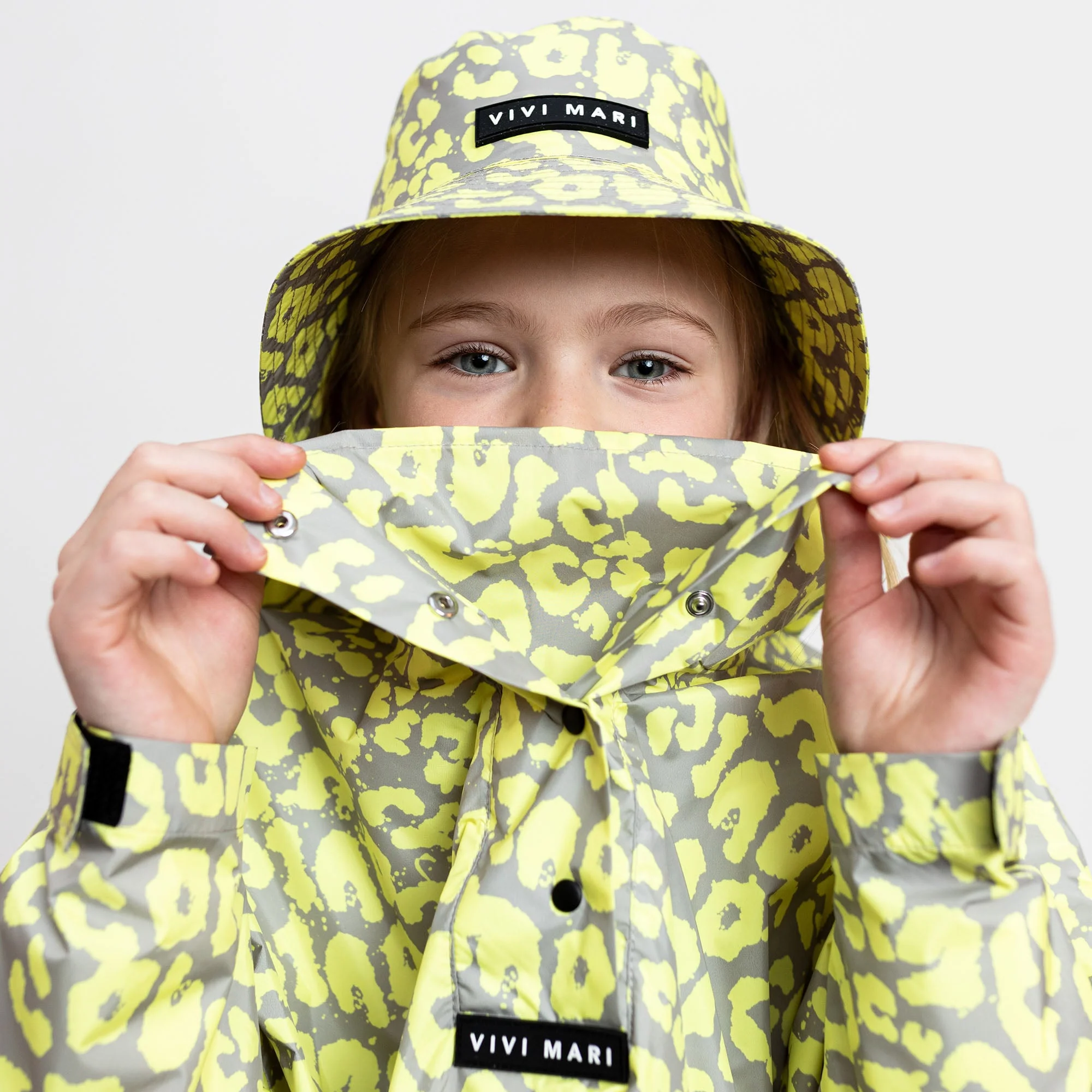 Kids Raincoat leo splashes yellow/grey - Image 8