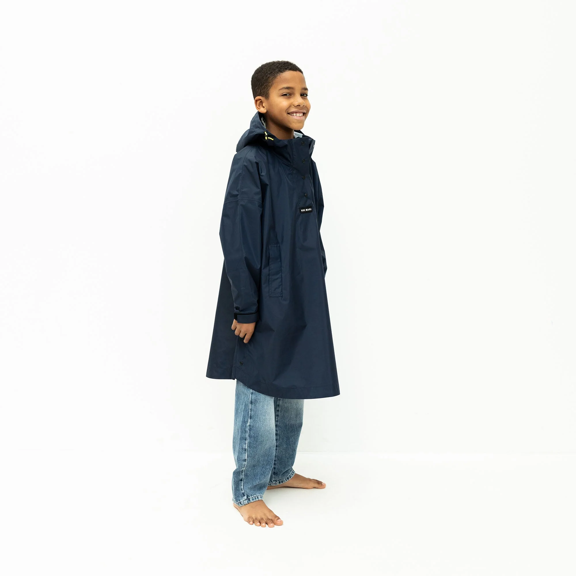Kids Raincoat solid navy - Image 12