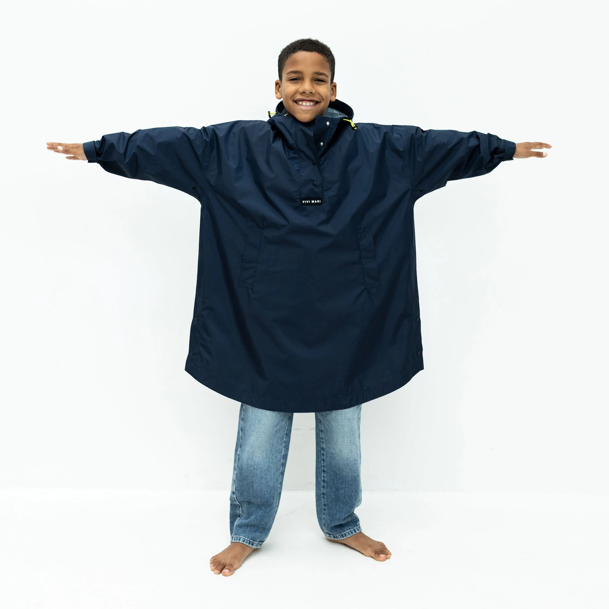 Kids Raincoat solid navy - Image 13