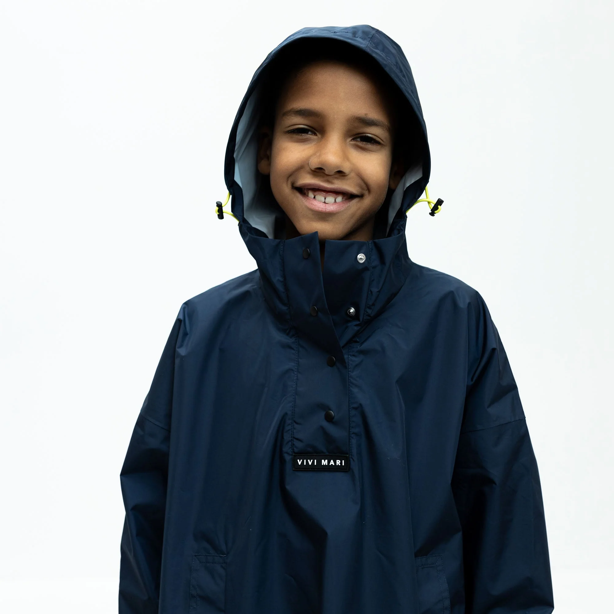 Kids Raincoat solid navy - Image 4