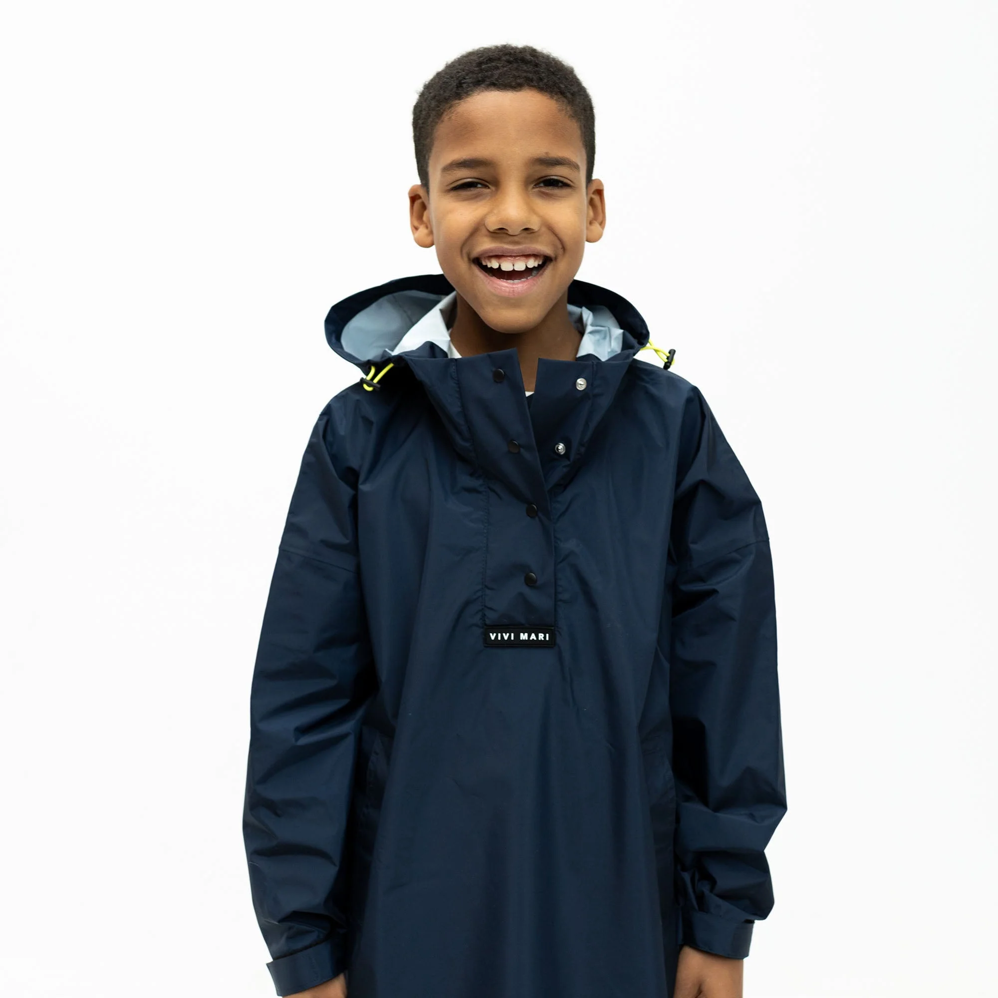 Kids Raincoat solid navy - Image 9