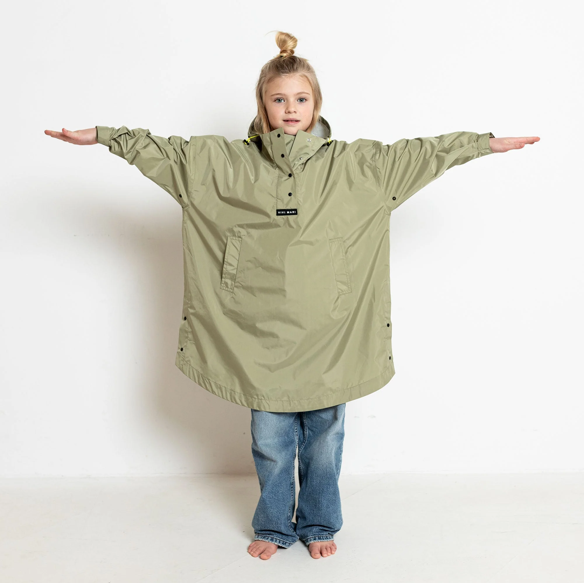 Kids Raincoat solid pale olive - Image 17