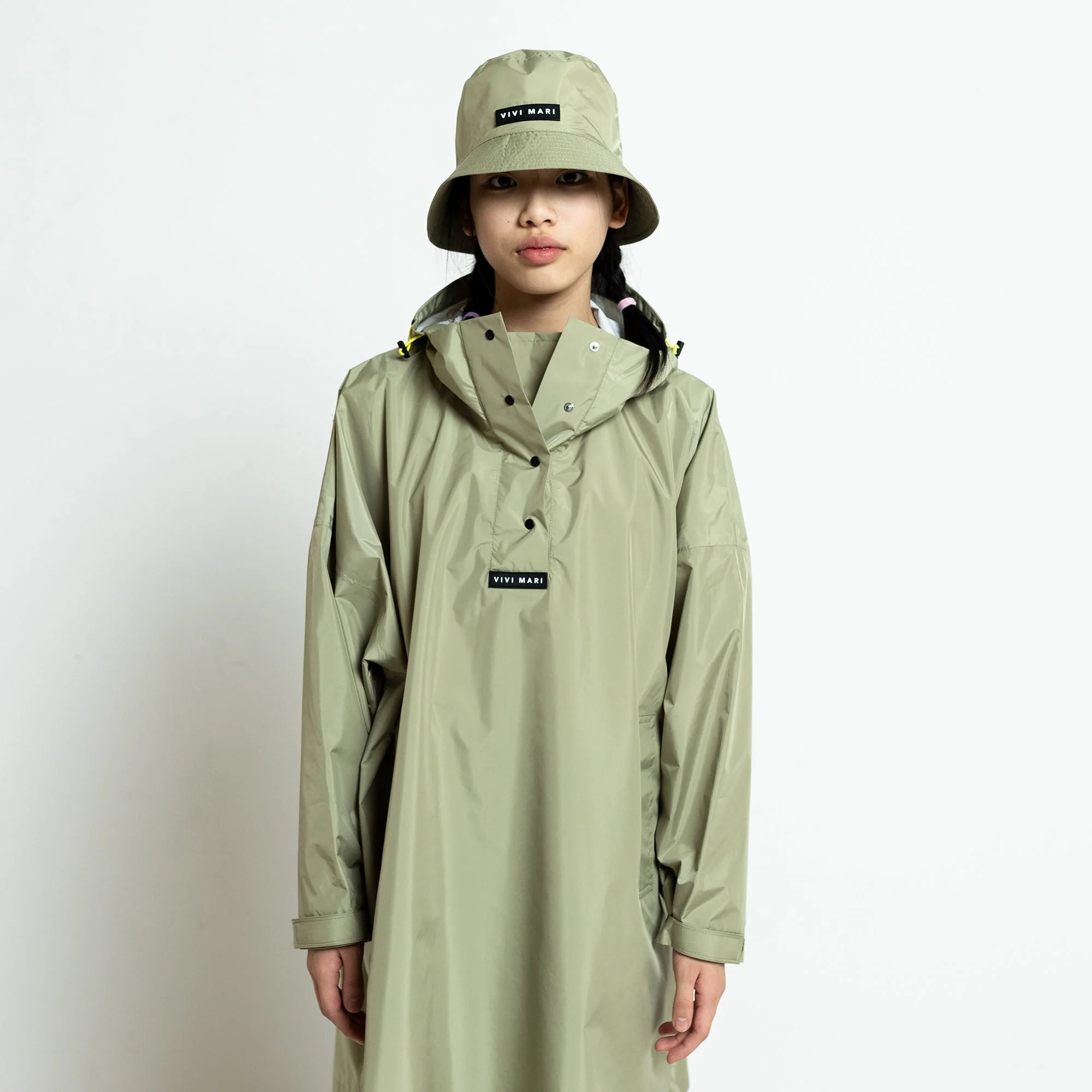 Kids Raincoat solid pale olive - Image 5