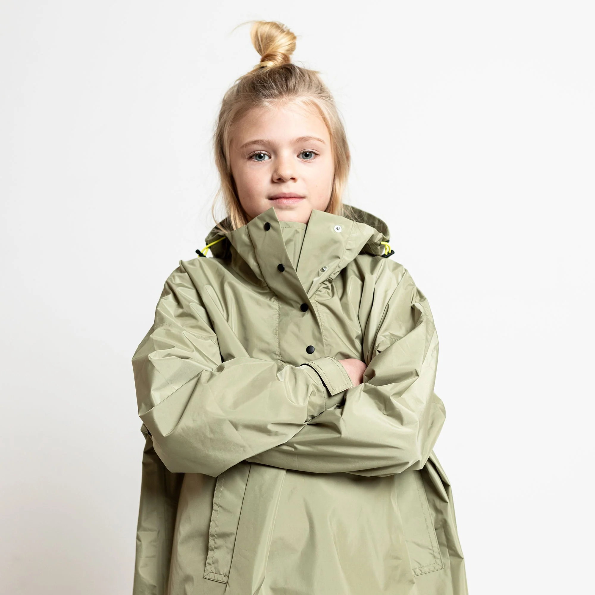 Kids Raincoat solid pale olive - Image 6
