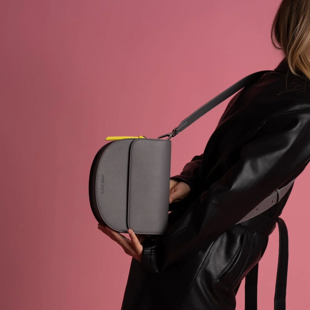 halfmoon bag + strap basic belt - taupe - Image 23