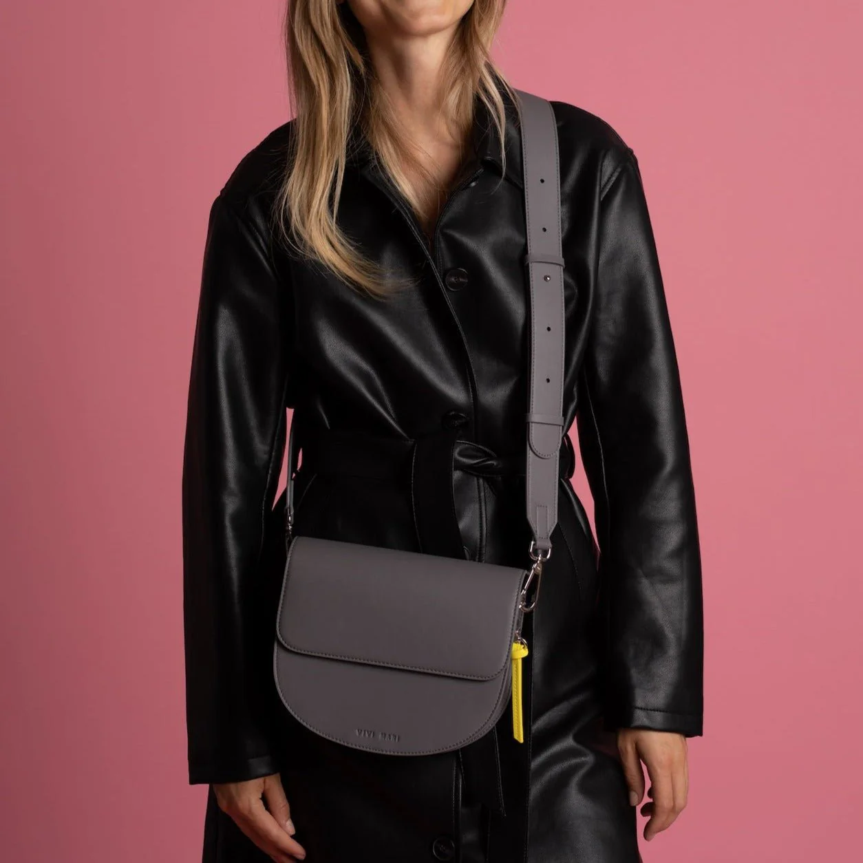 halfmoon bag + strap basic belt - taupe - Image 7