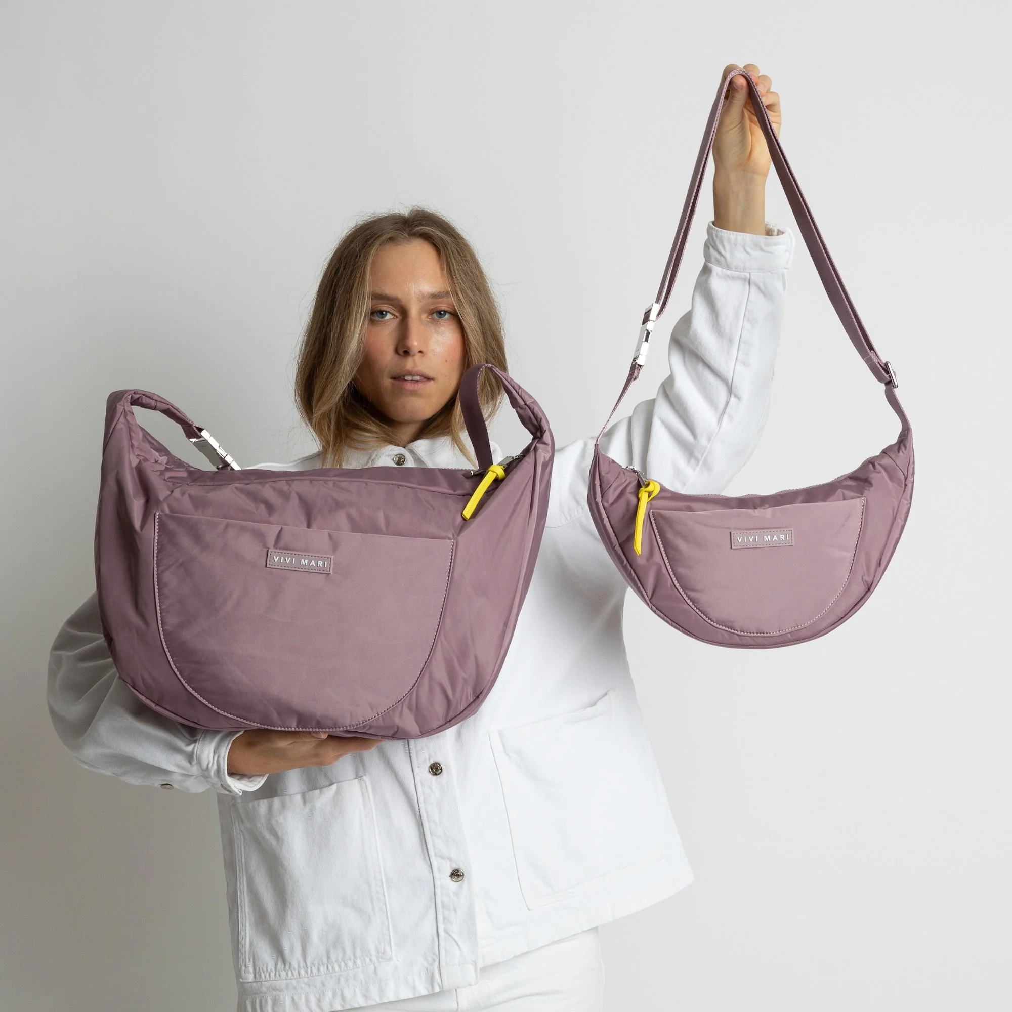 Padded Hip Bag medium - ash plum - Image 11
