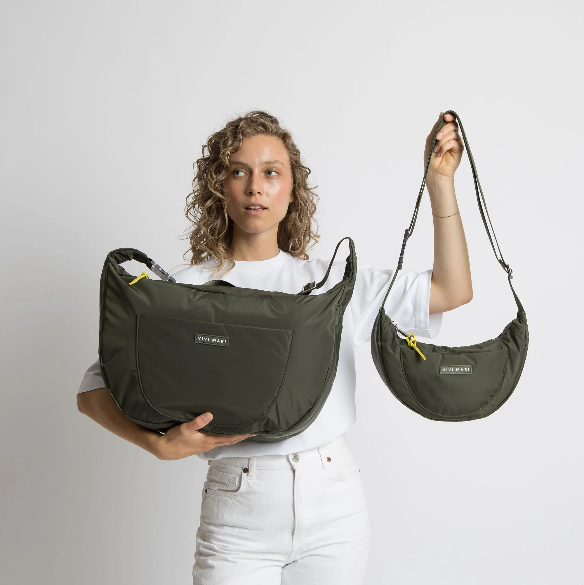 Padded Hip Bag oversized - olive - Image 7
