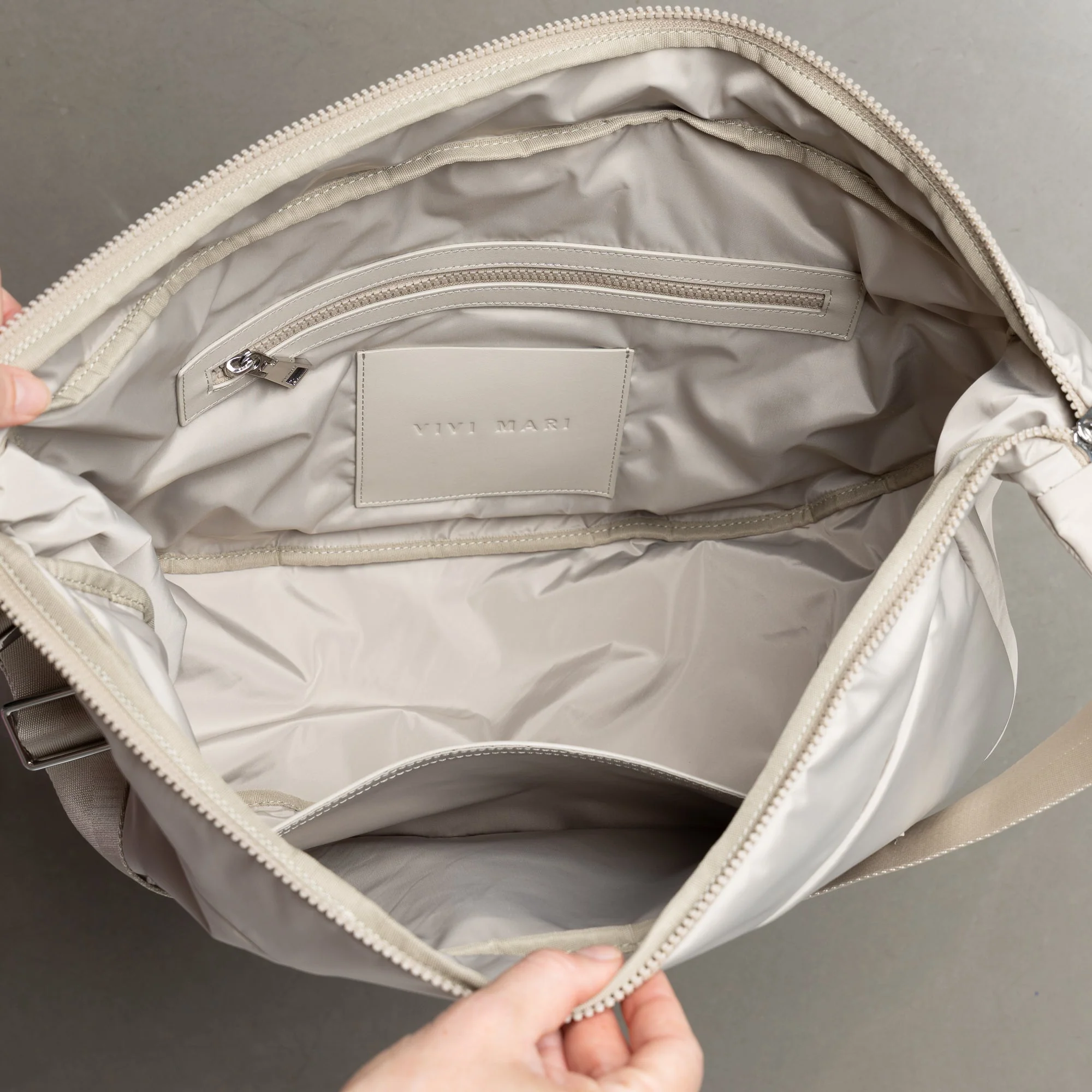 Padded Hip Bag oversized - stone - Image 8