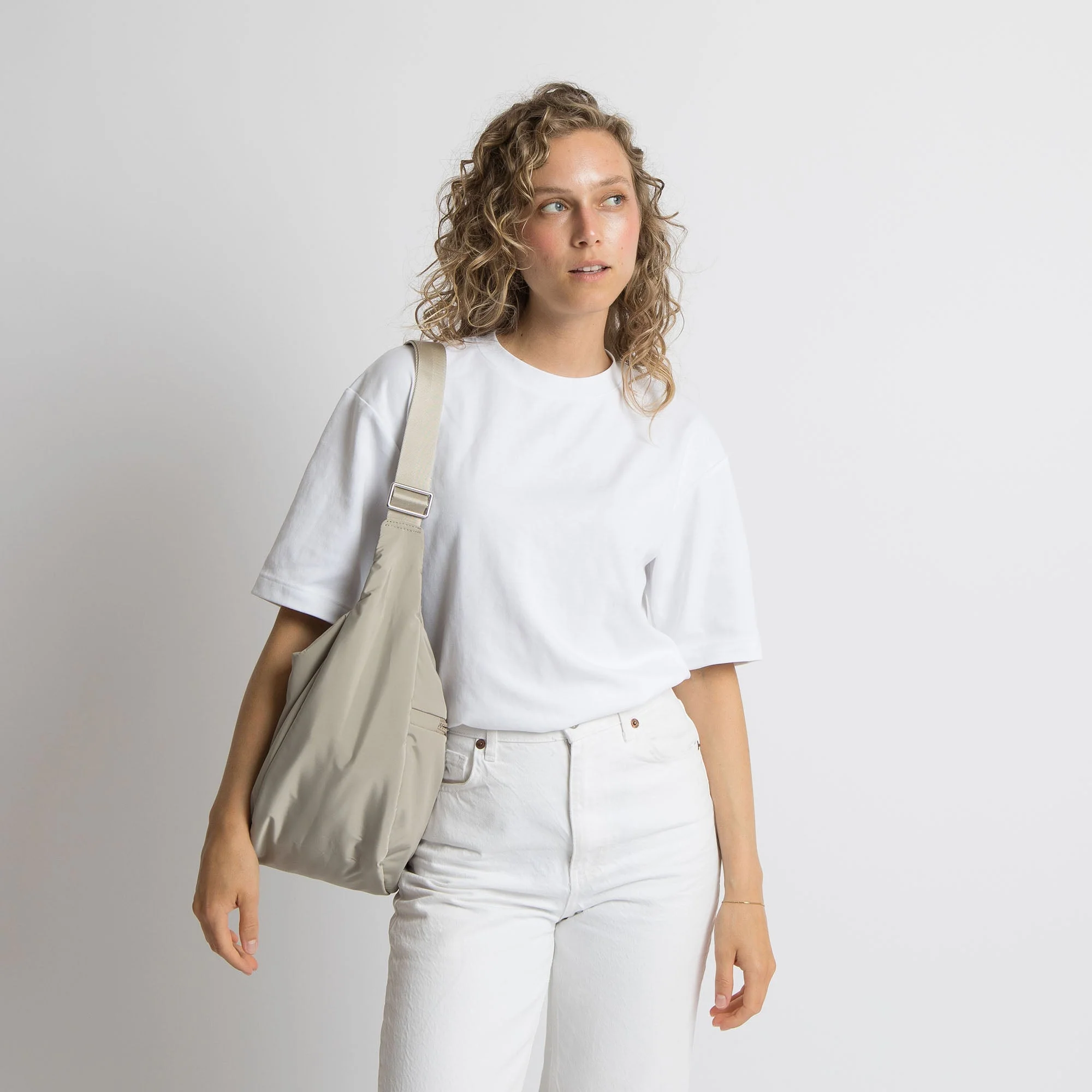 Padded Hip Bag oversized - stone - Image 9