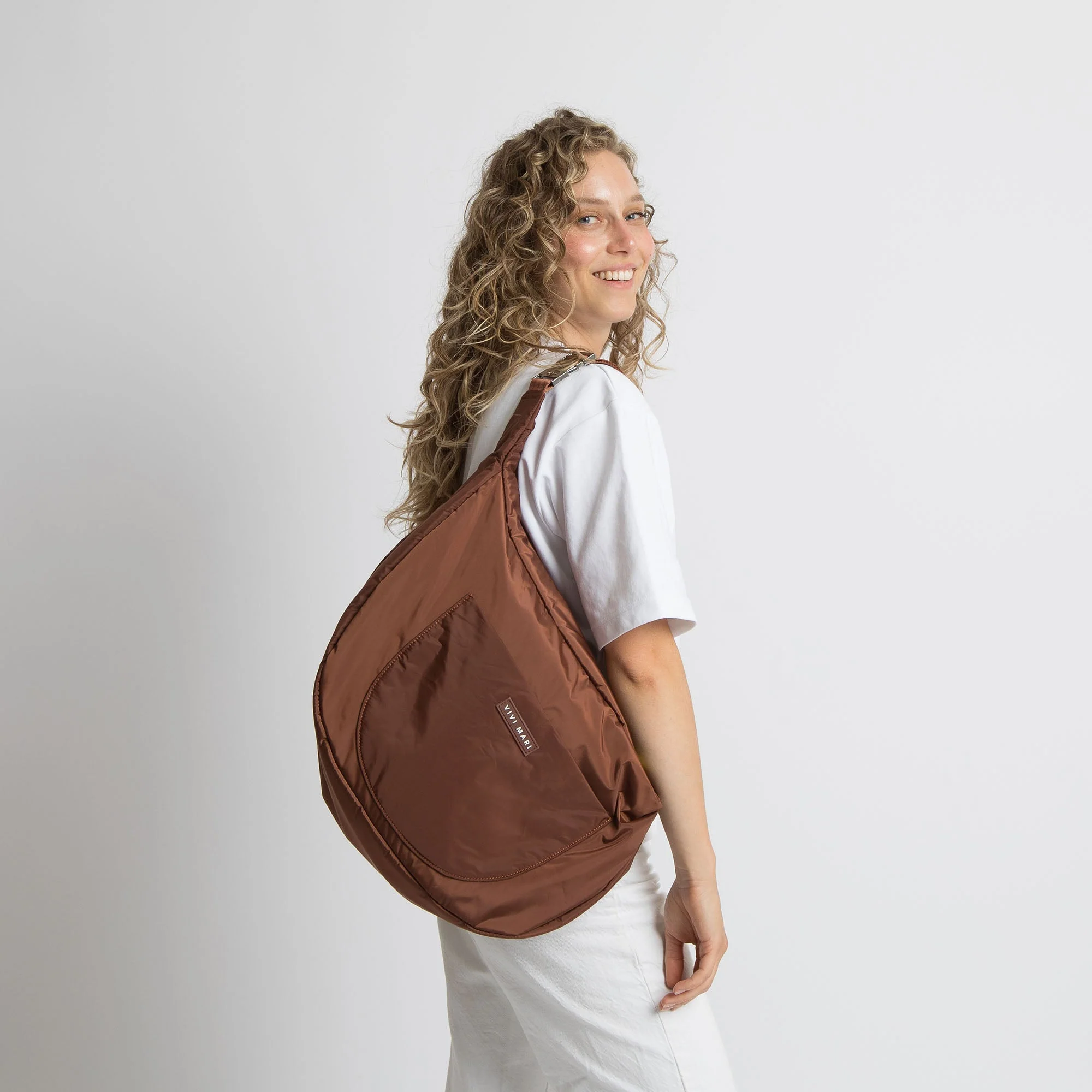 Padded Hip Bag oversized - tan - Image 13