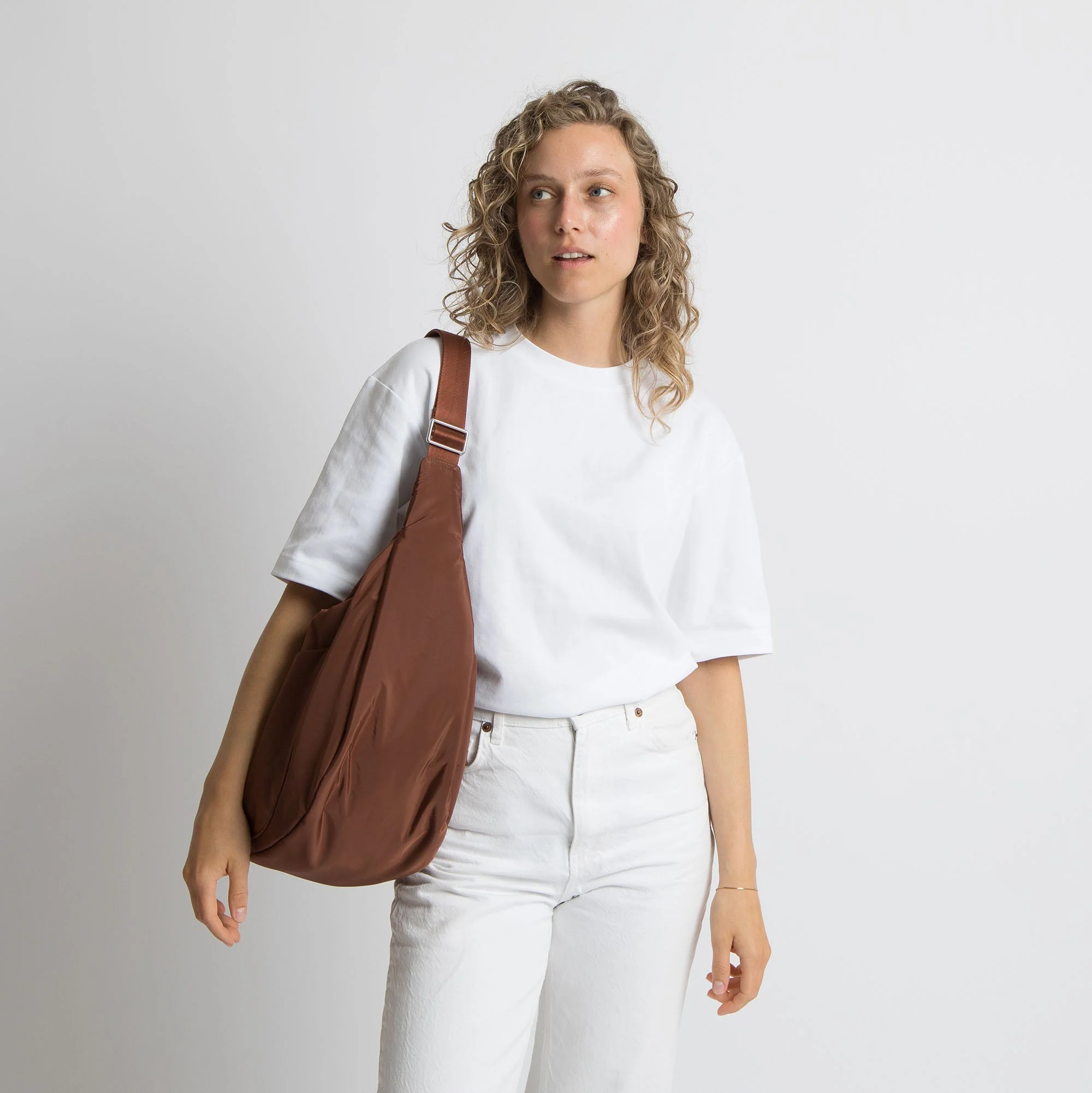 Padded Hip Bag oversized - tan - Image 8