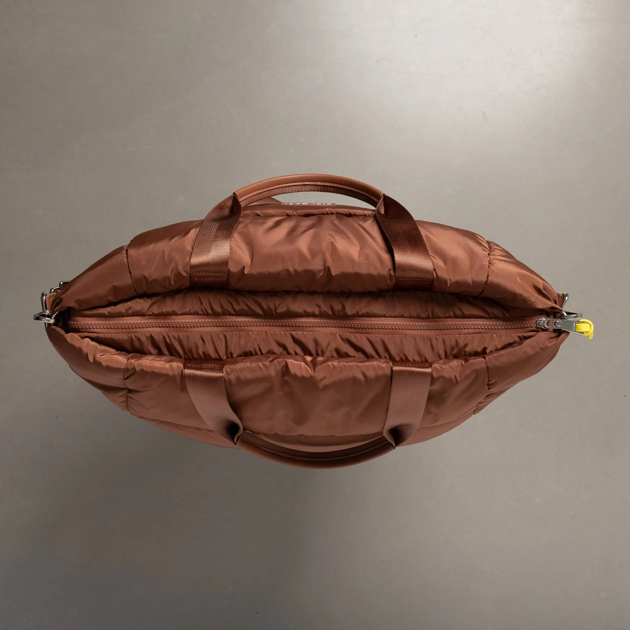 padded tote bag large + strap basic woven slim - tan - Image 11