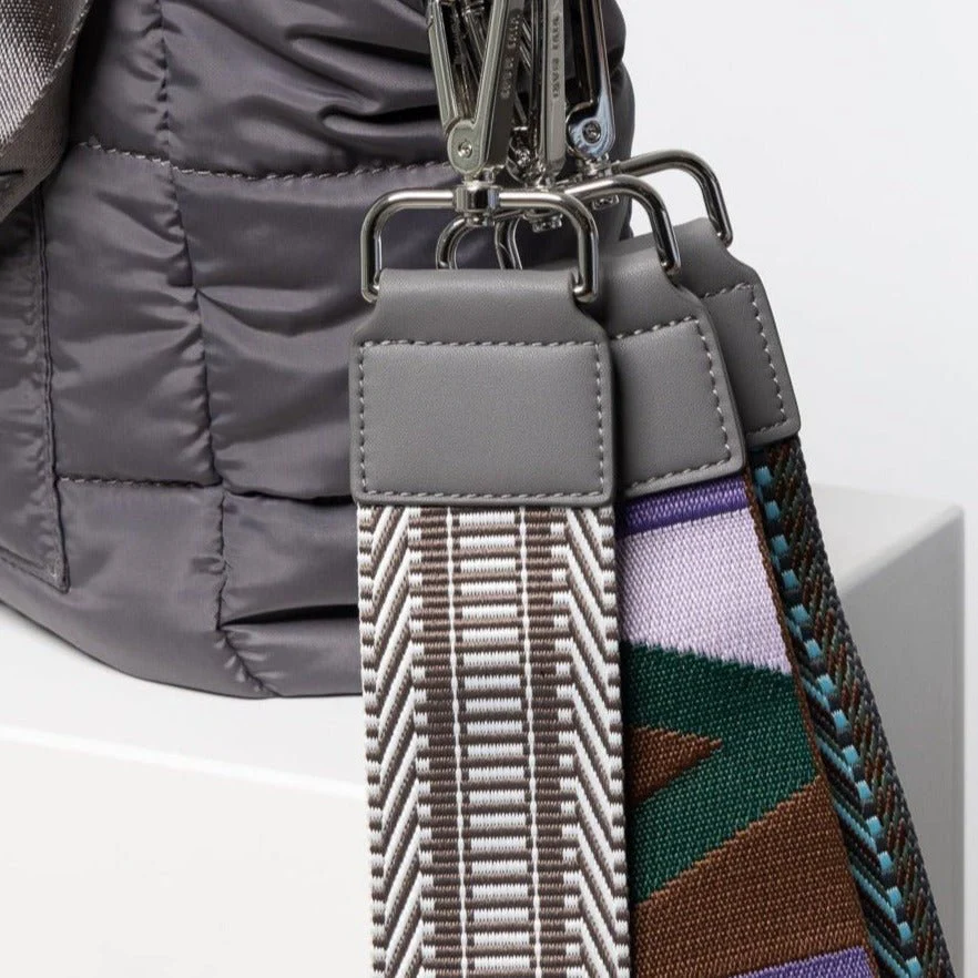 padded tote bag large + strap basic woven slim - taupe - Image 15