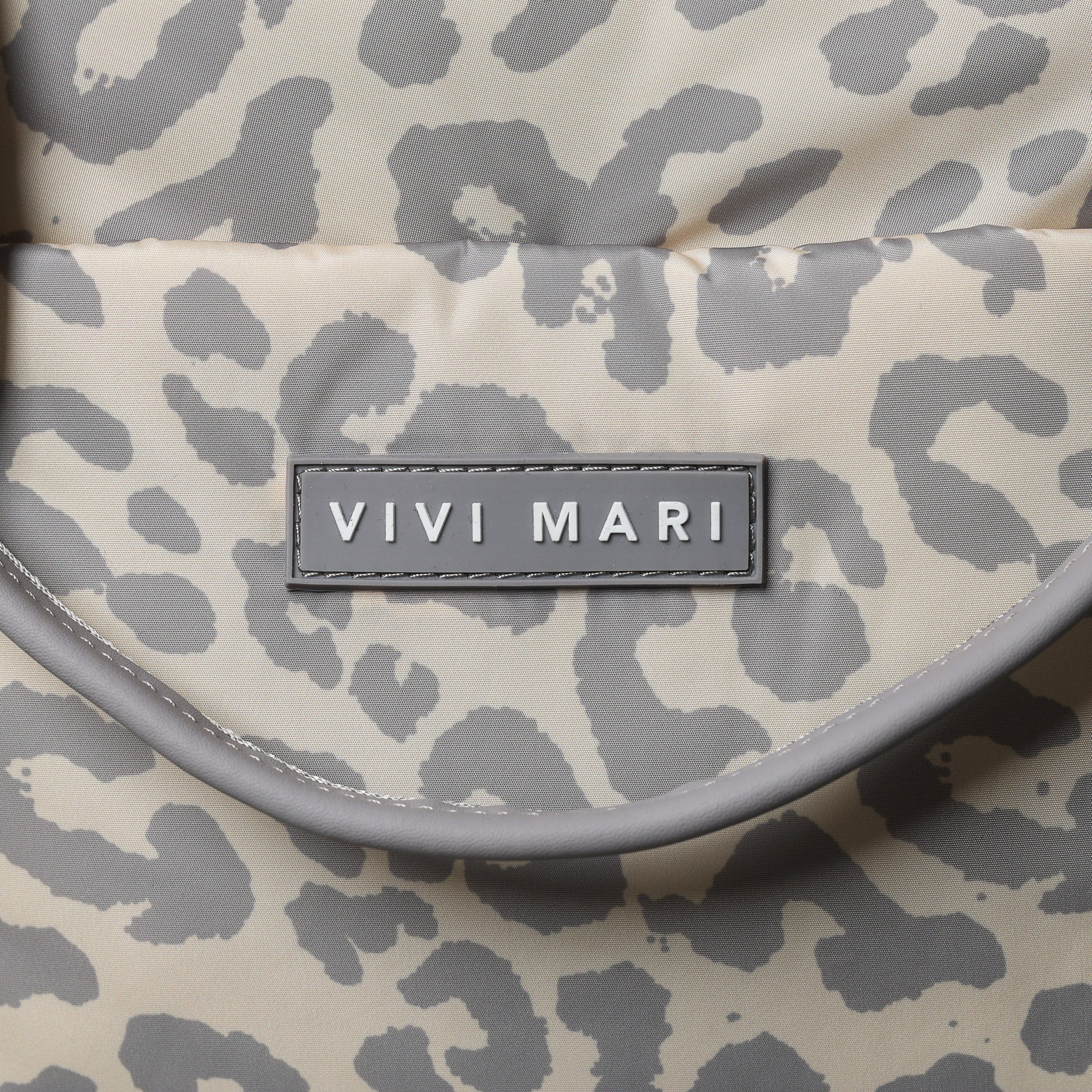 padded tote bag medium + strap basic woven slim - leo splashes grey/sand - Image 12