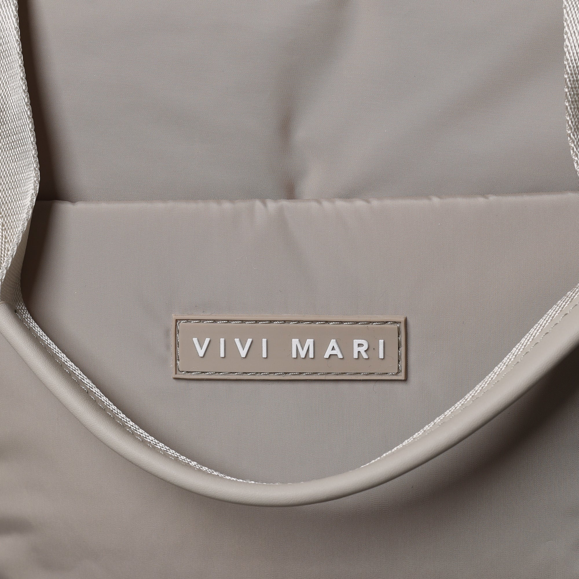 padded tote bag medium + strap basic woven slim - stone - Image 9