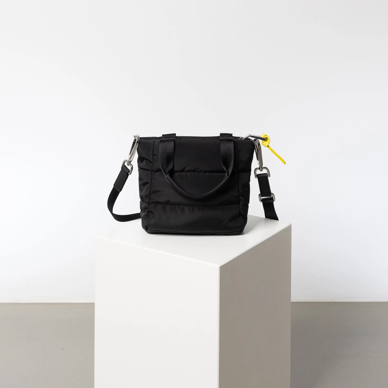 padded tote bag mini + strap basic woven slim - navy - Image 18