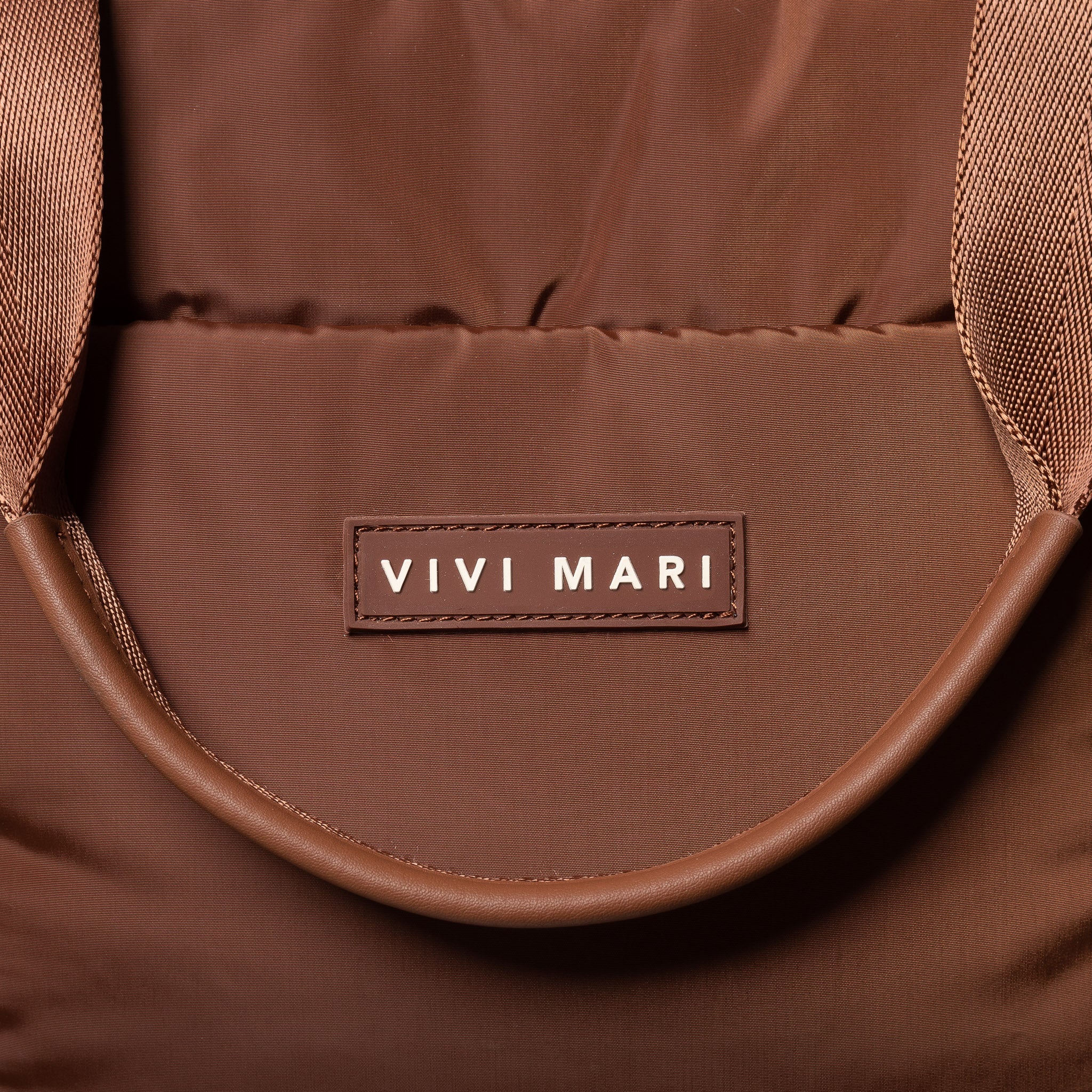 padded tote bag small + strap basic woven slim - tan - Image 16