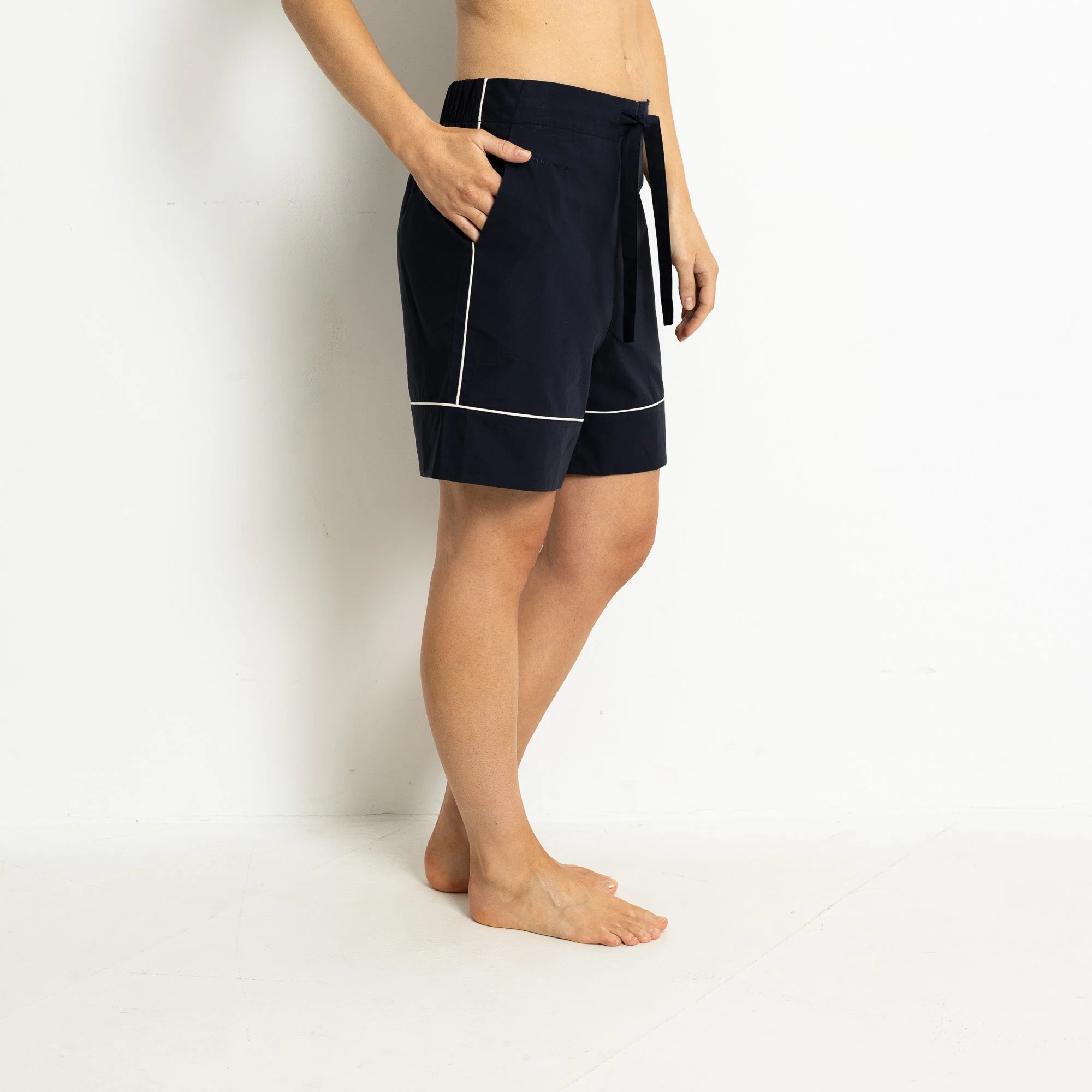 Pyjama Shorts - solid navy - Image 4