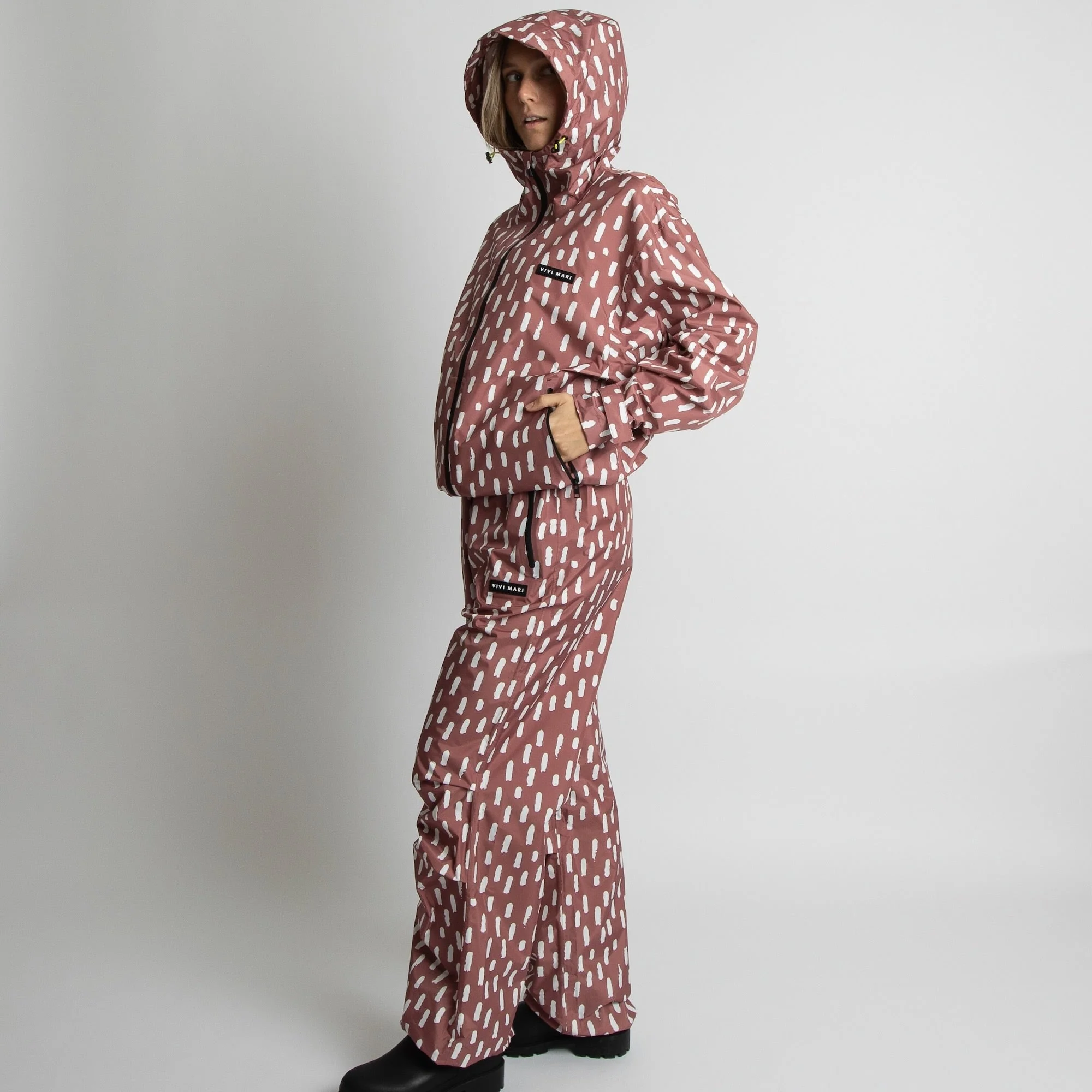 Rain Jacket drops mauve/white - Image 16