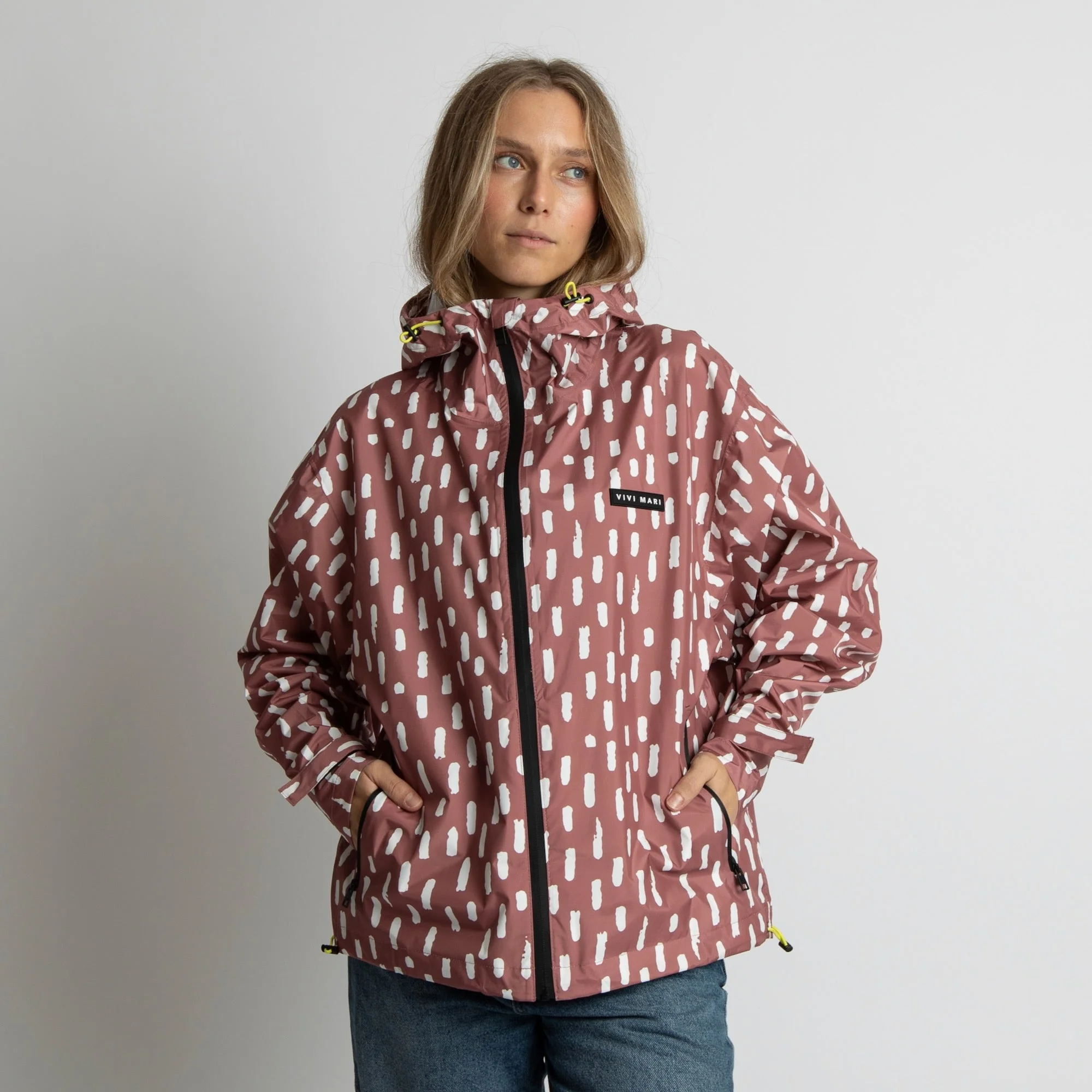 Rain Jacket drops mauve/white - Image 17