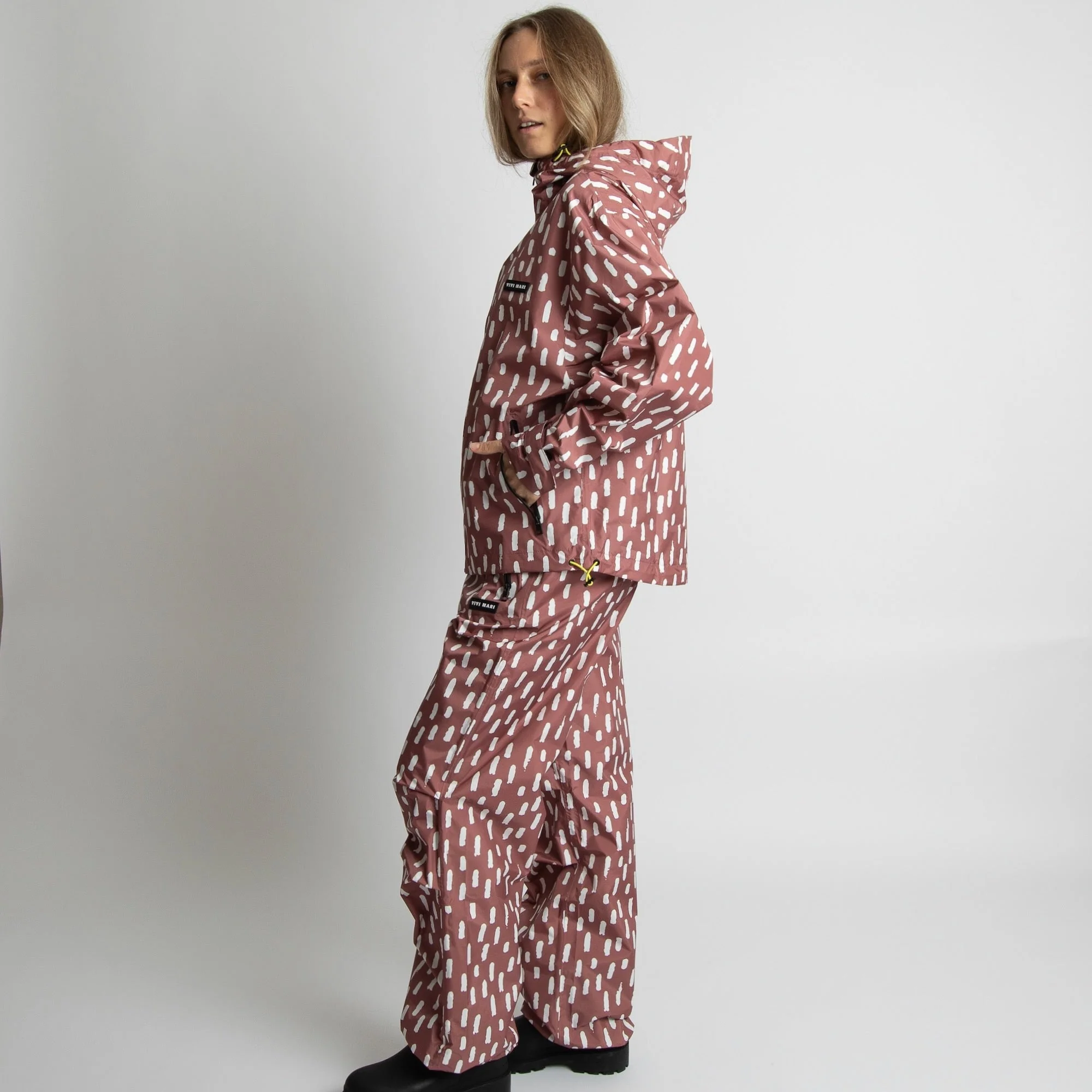 Rain Jacket drops mauve/white - Image 9