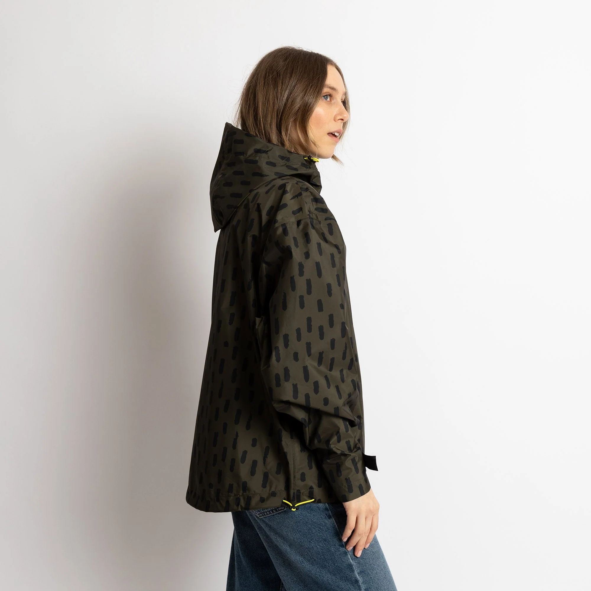 Rain Jacket drops olive/black - Image 13