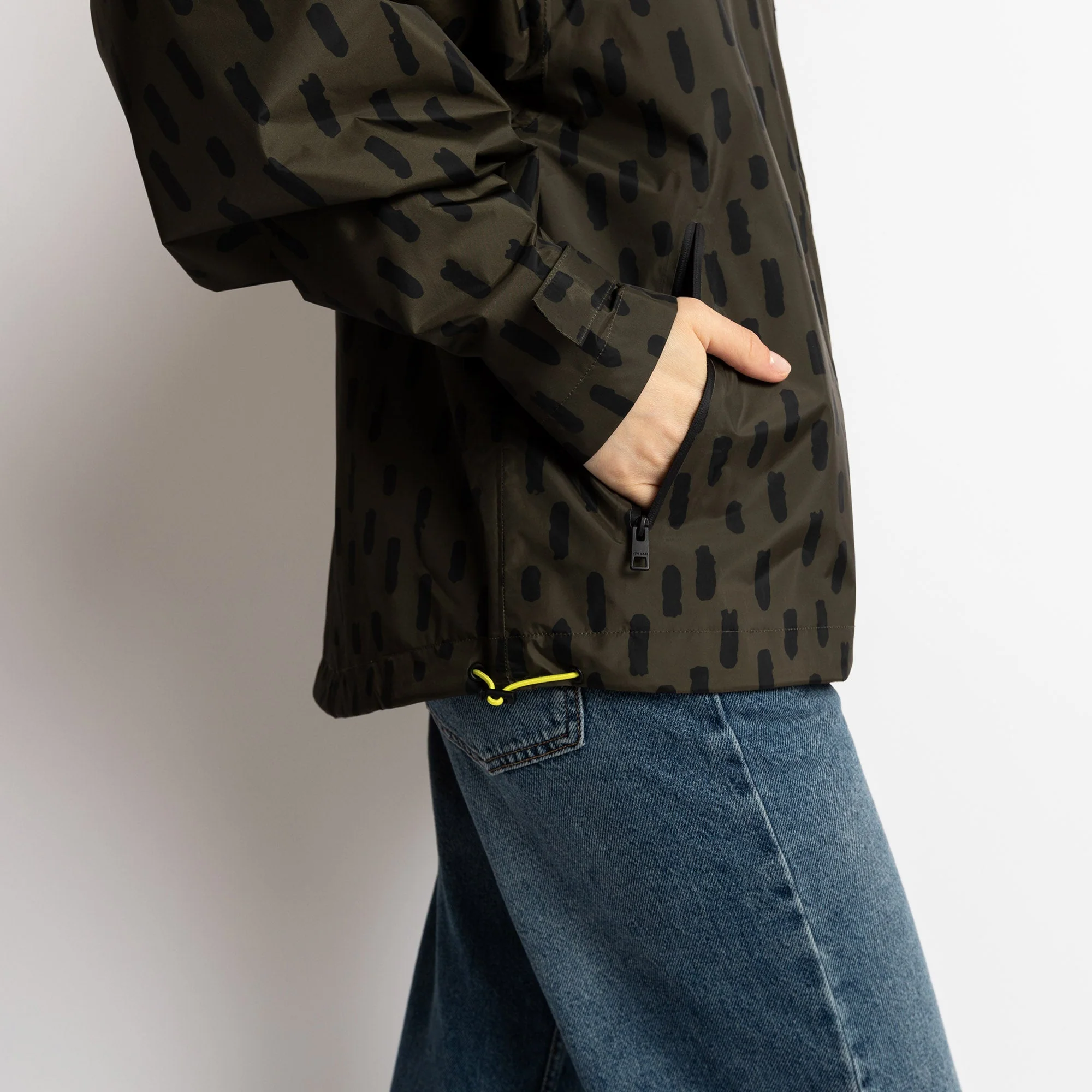 Rain Jacket drops olive/black - Image 17