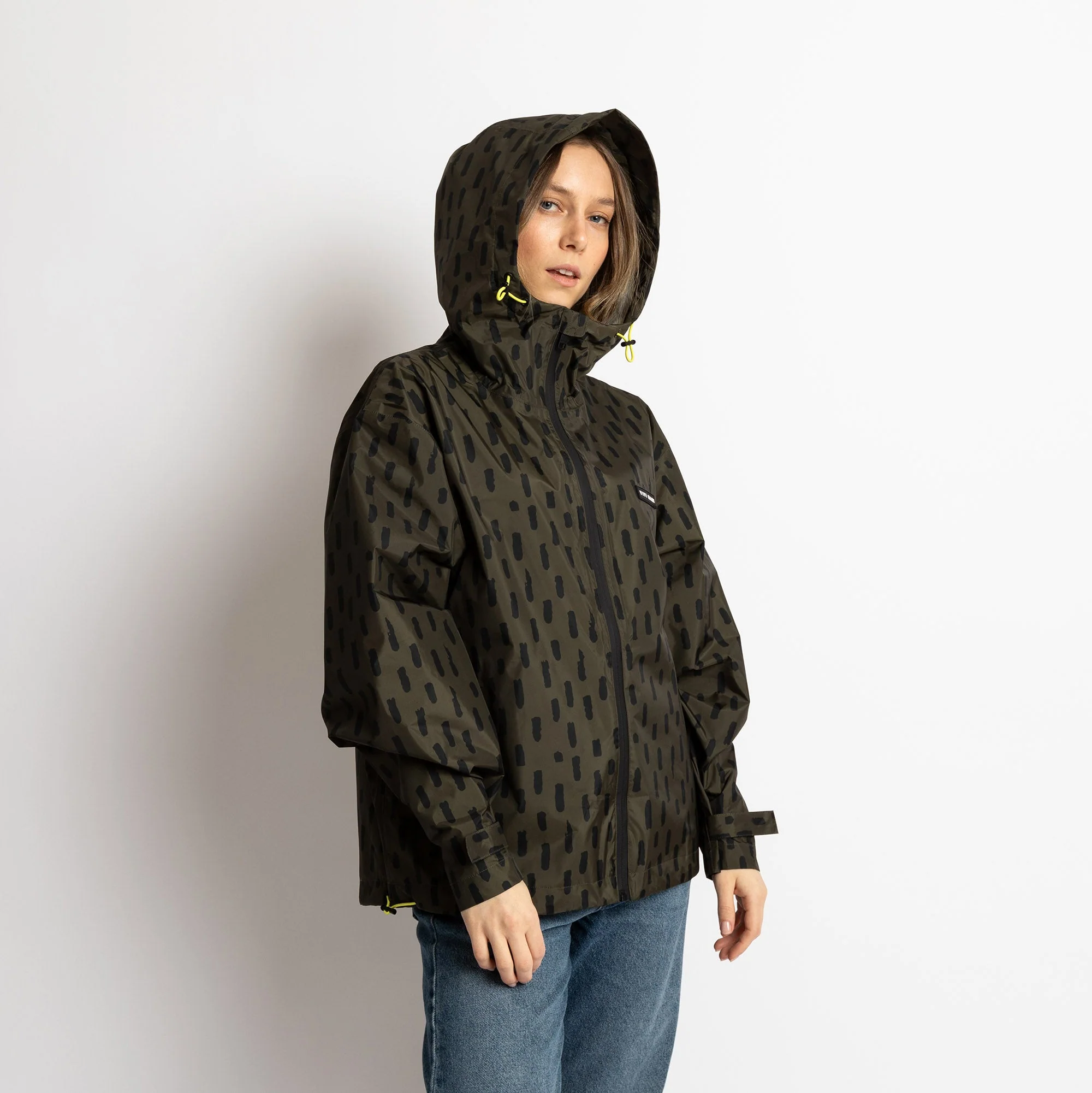Rain Jacket drops olive/black - Image 9